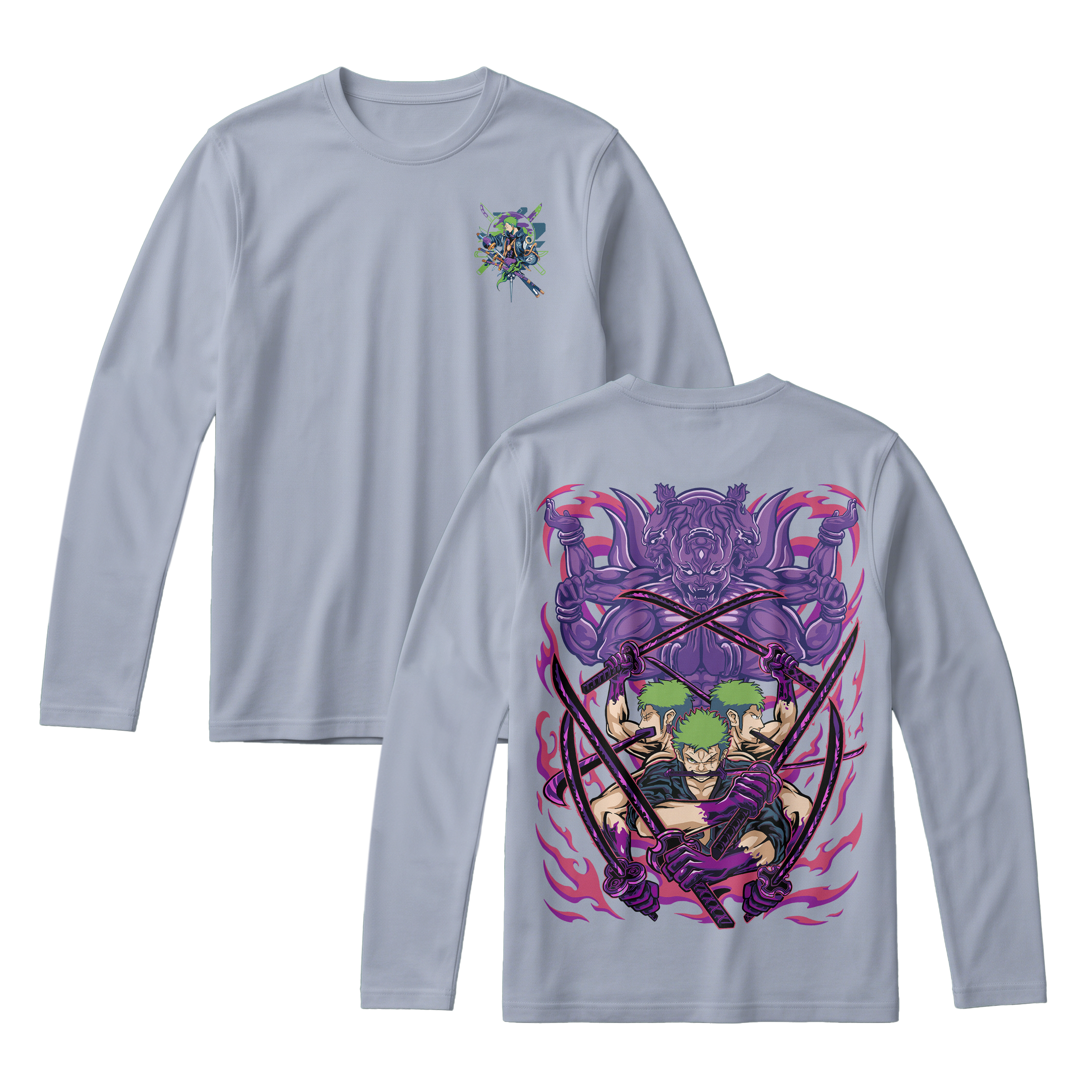 Anime One Piece Roronoa Zoro Long Sleeve Tee - RZM004