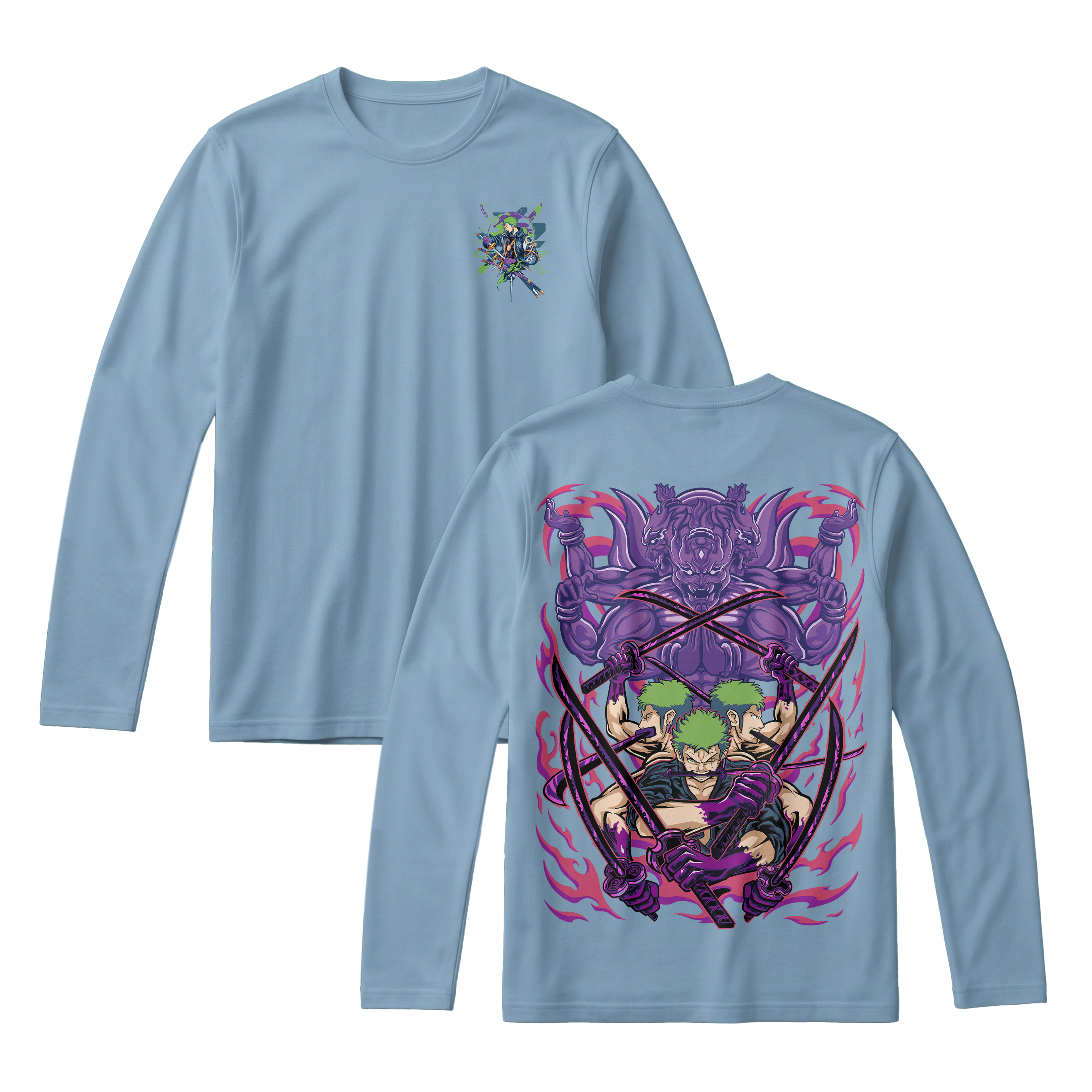Anime One Piece Roronoa Zoro Long Sleeve Tee - RZM004