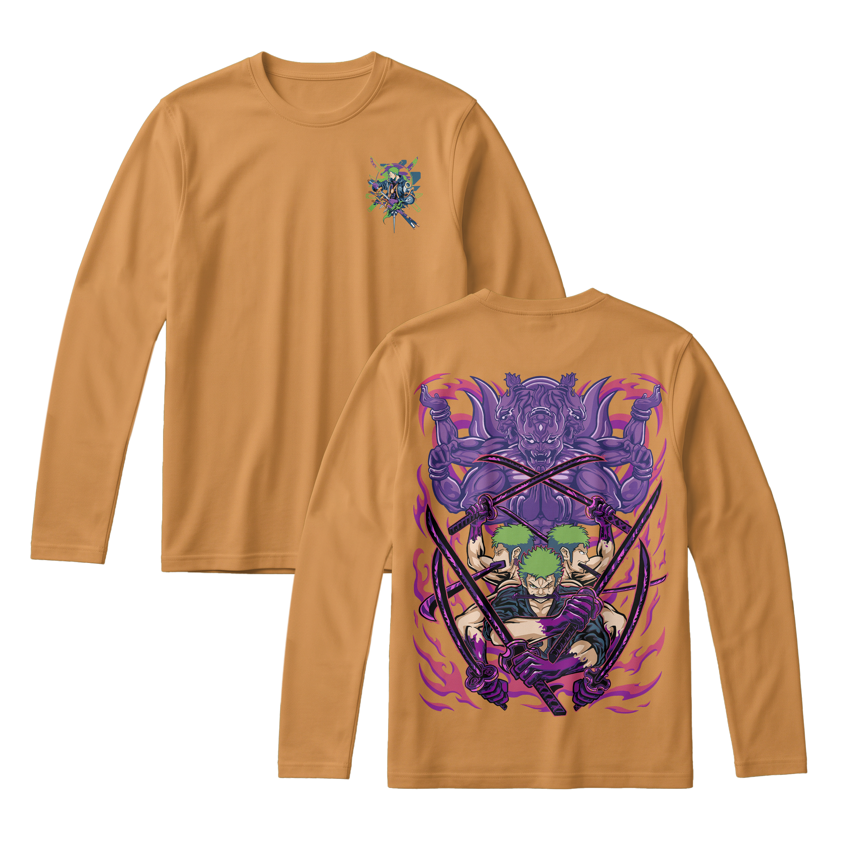 Anime One Piece Roronoa Zoro Long Sleeve Tee - RZM004