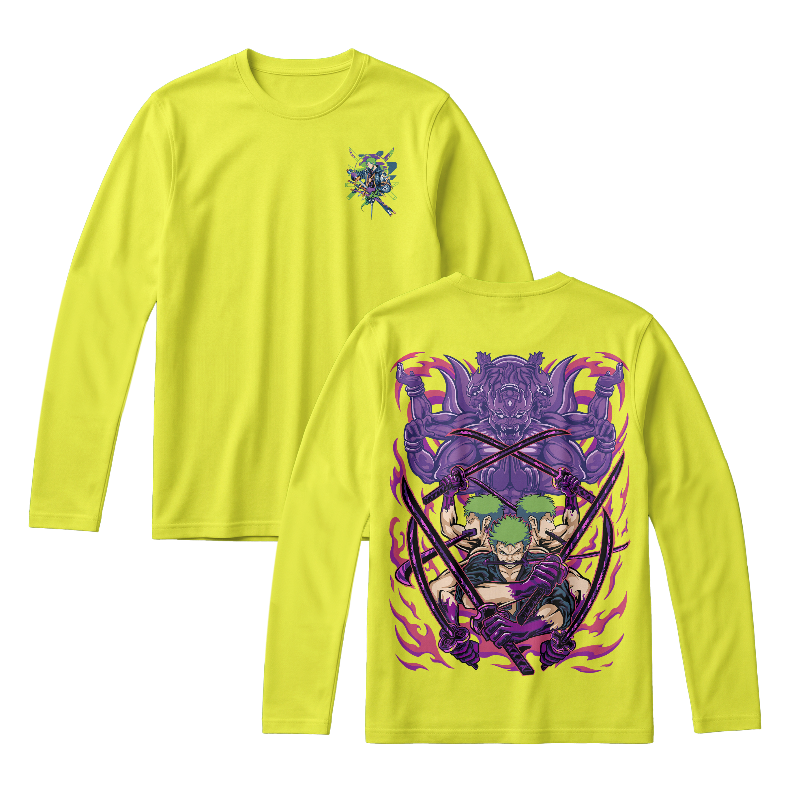 Anime One Piece Roronoa Zoro Long Sleeve Tee - RZM004