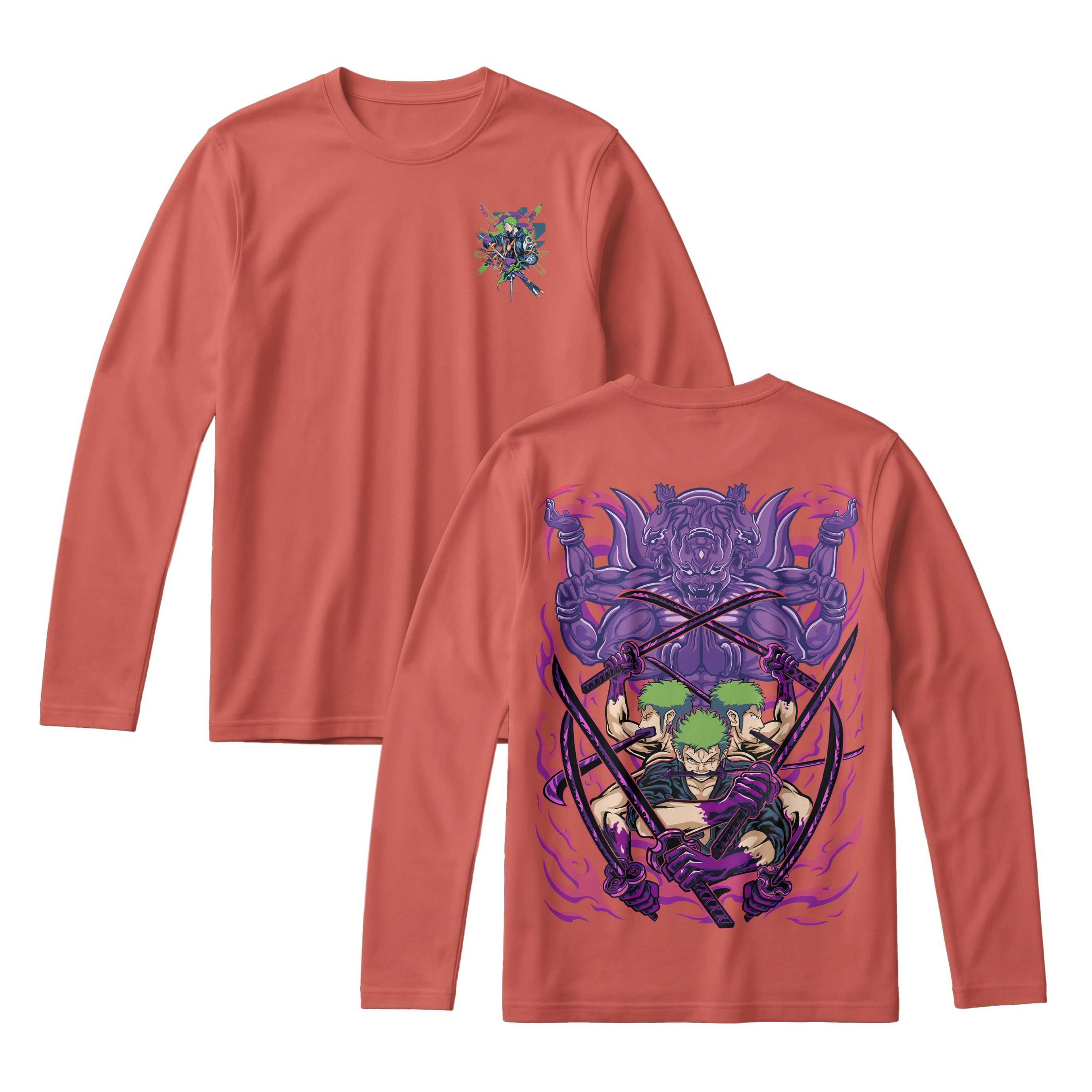 Anime One Piece Roronoa Zoro Long Sleeve Tee - RZM004