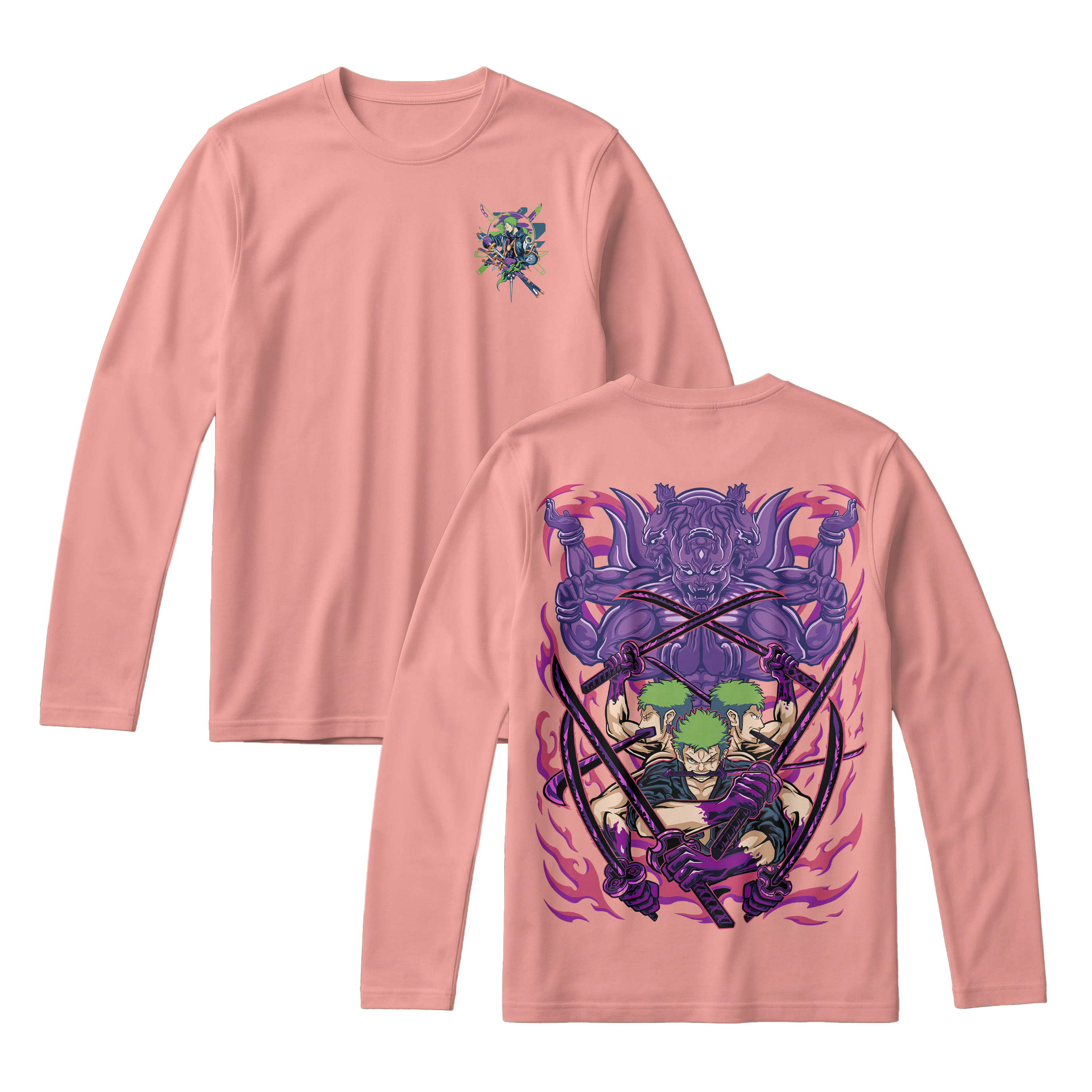 Anime One Piece Roronoa Zoro Long Sleeve Tee - RZM004