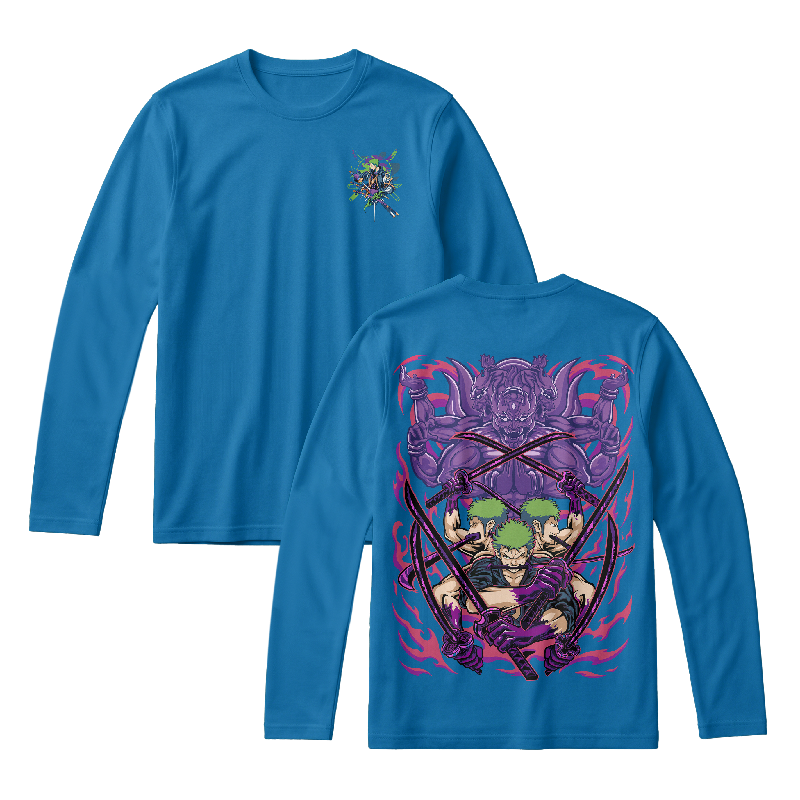 Anime One Piece Roronoa Zoro Long Sleeve Tee - RZM004