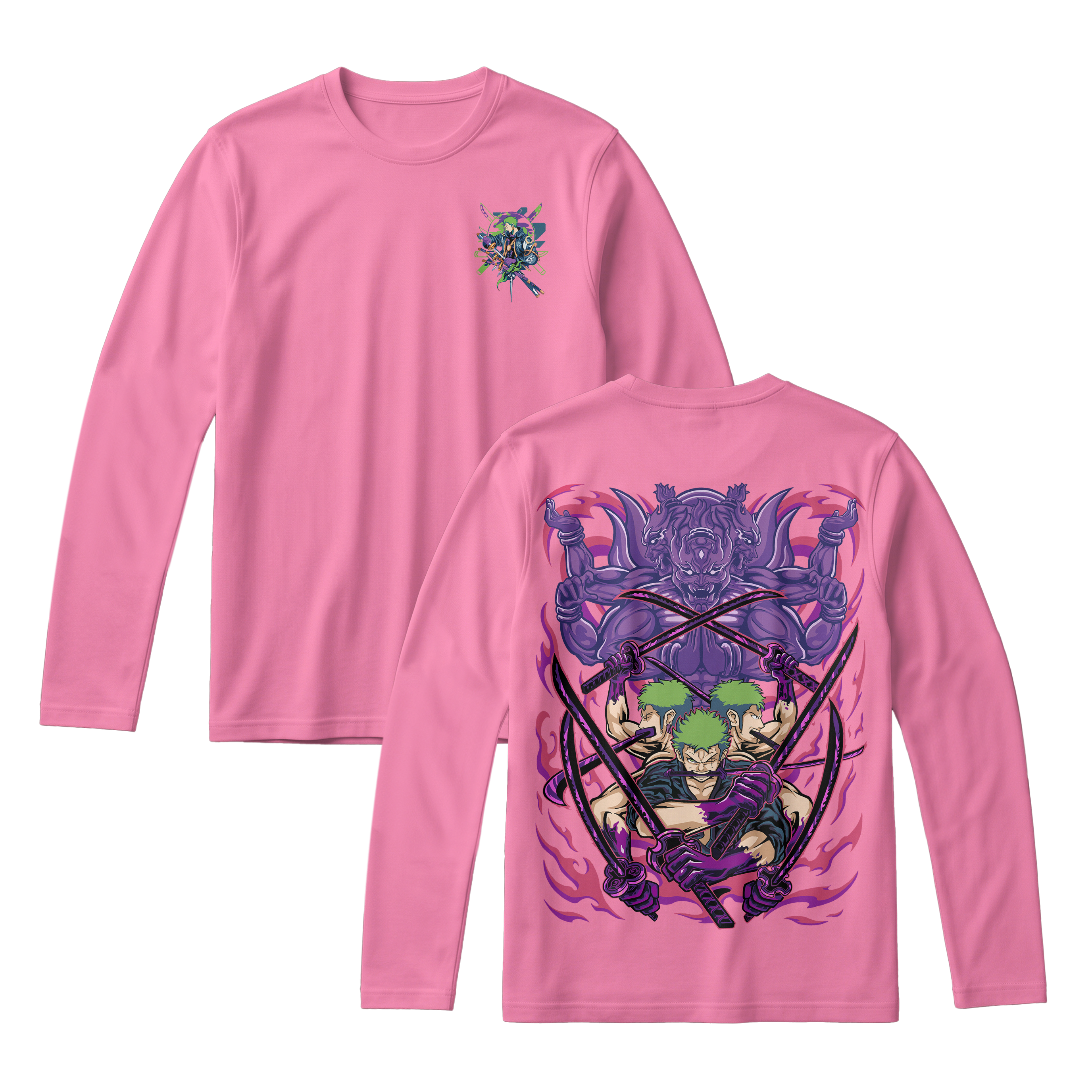 Anime One Piece Roronoa Zoro Long Sleeve Tee - RZM004