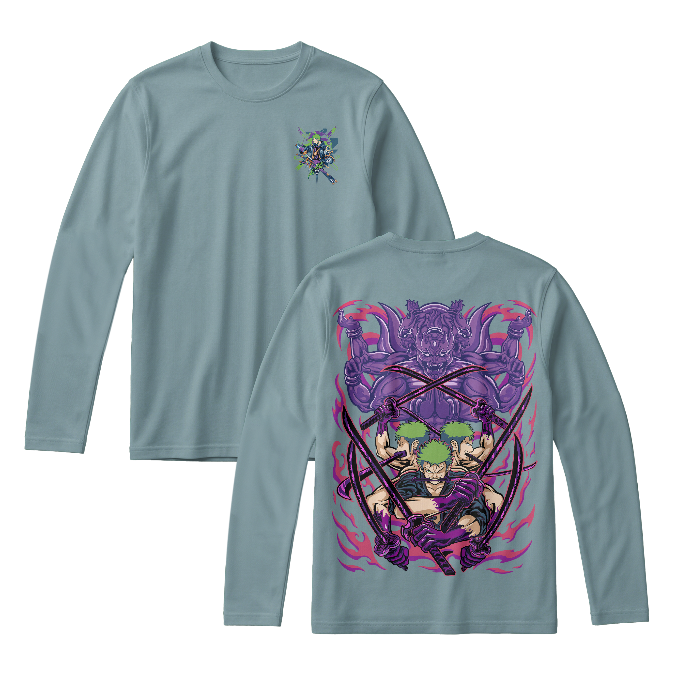 Anime One Piece Roronoa Zoro Long Sleeve Tee - RZM004
