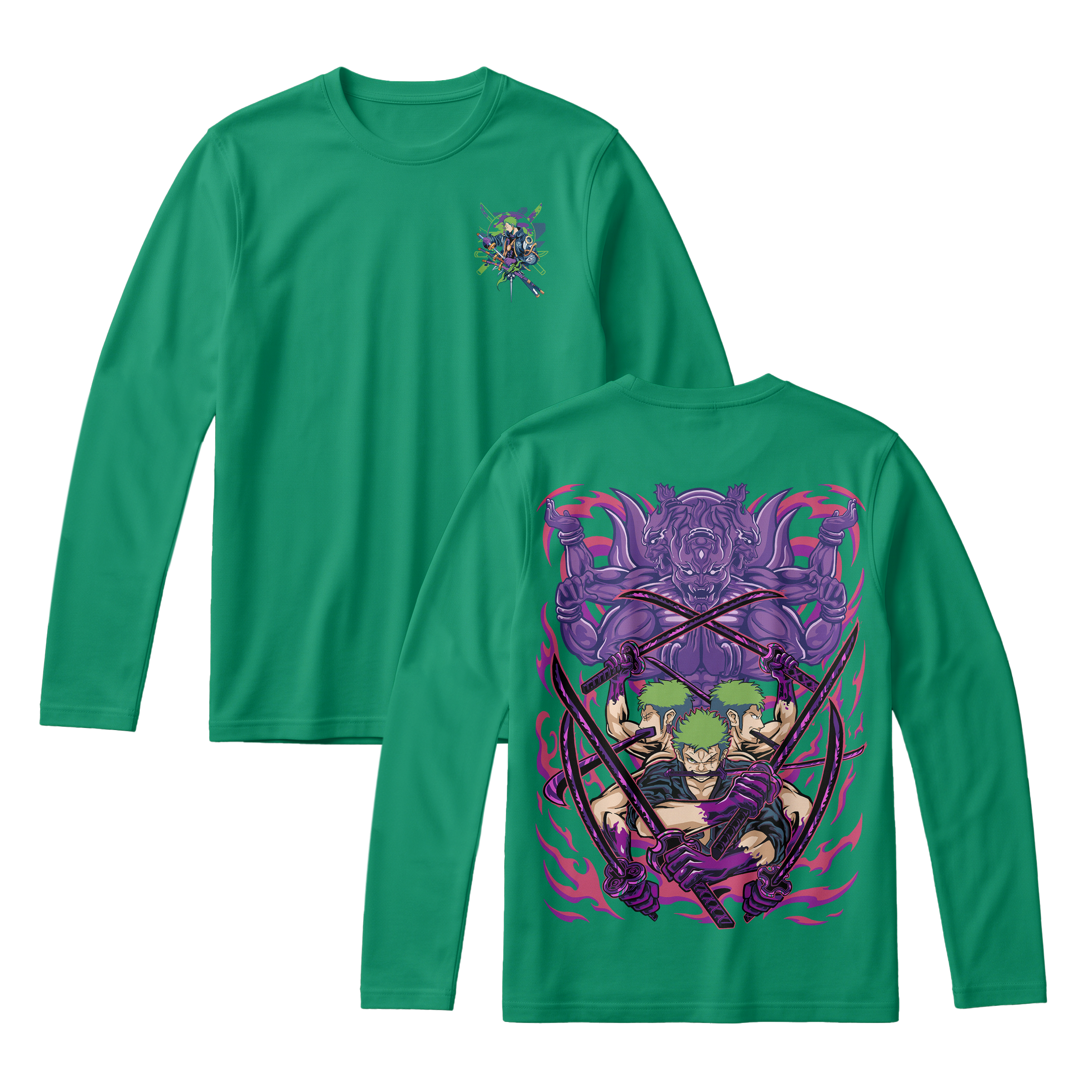 Anime One Piece Roronoa Zoro Long Sleeve Tee - RZM004