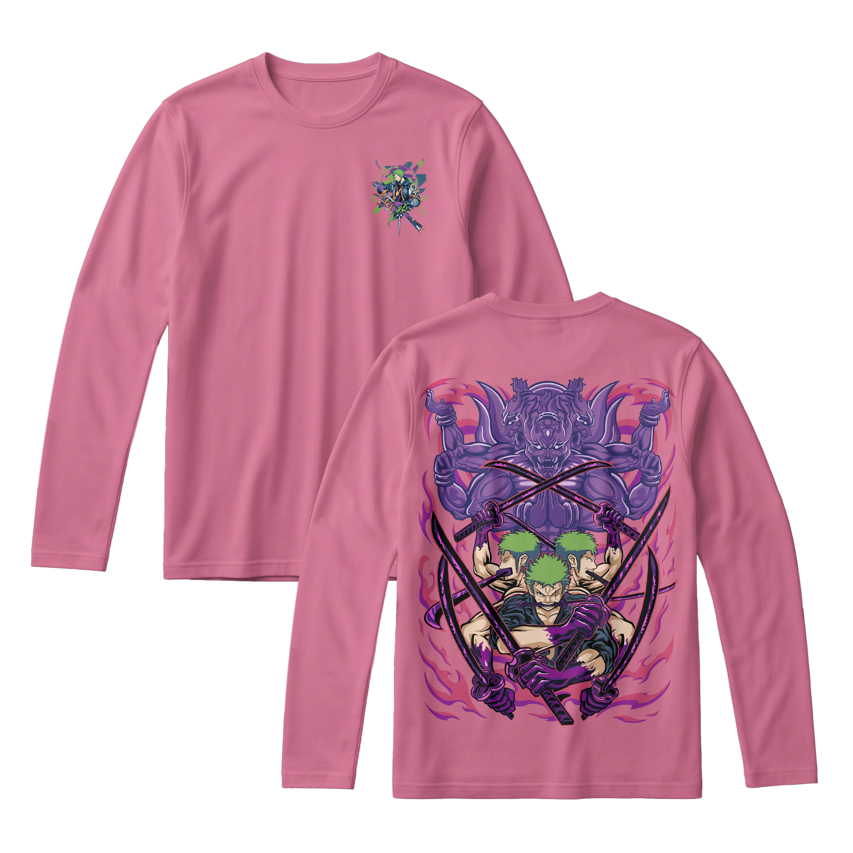 Anime One Piece Roronoa Zoro Long Sleeve Tee - RZM004
