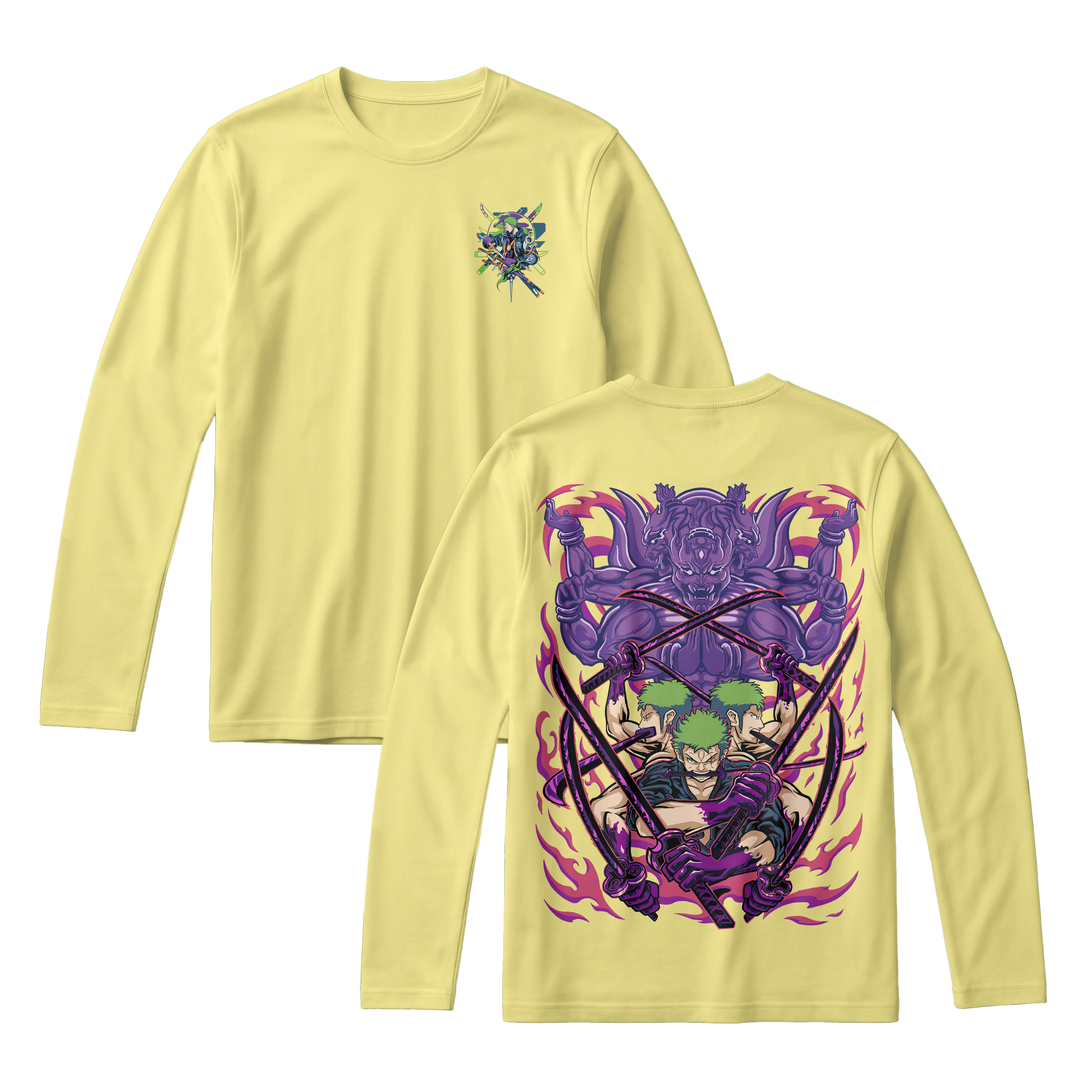 Anime One Piece Roronoa Zoro Long Sleeve Tee - RZM004