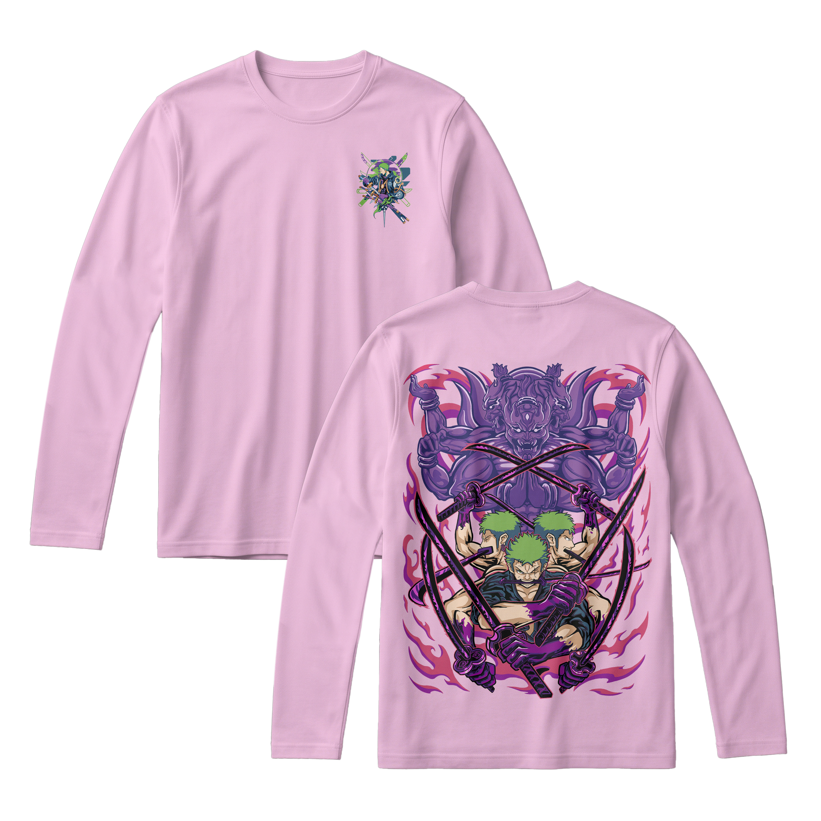Anime One Piece Roronoa Zoro Long Sleeve Tee - RZM004