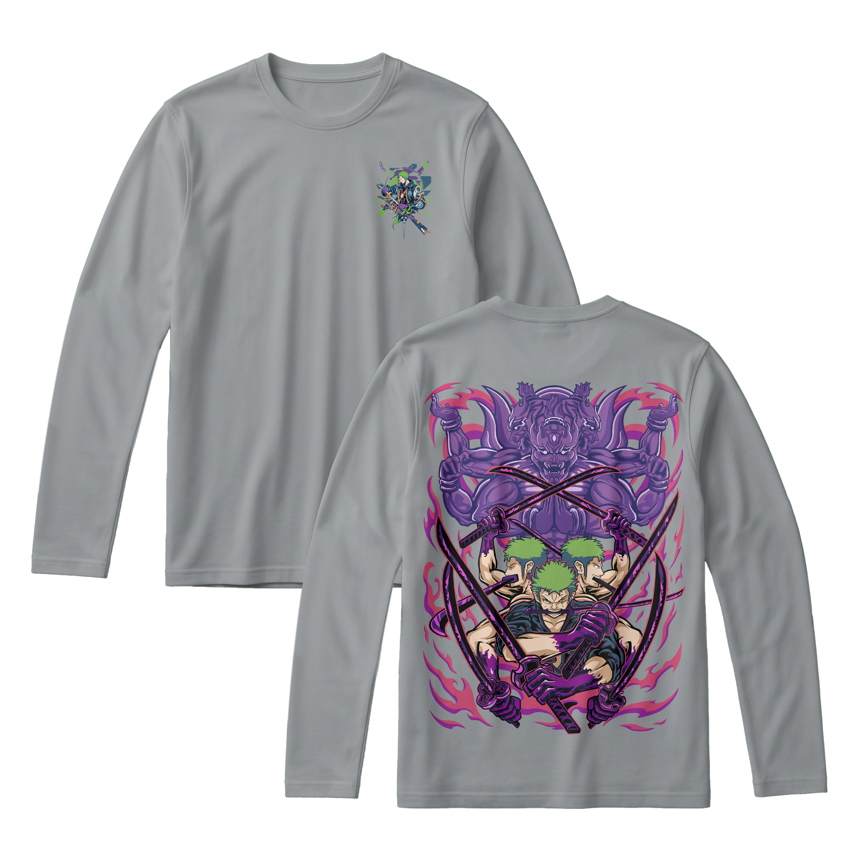Anime One Piece Roronoa Zoro Long Sleeve Tee - RZM004