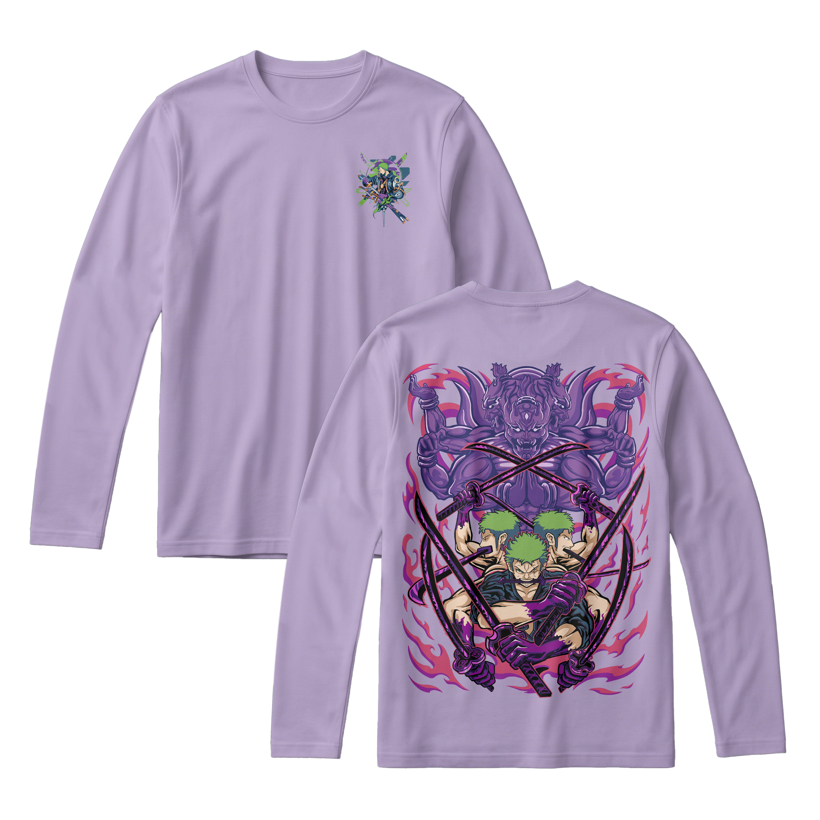 Anime One Piece Roronoa Zoro Long Sleeve Tee - RZM004