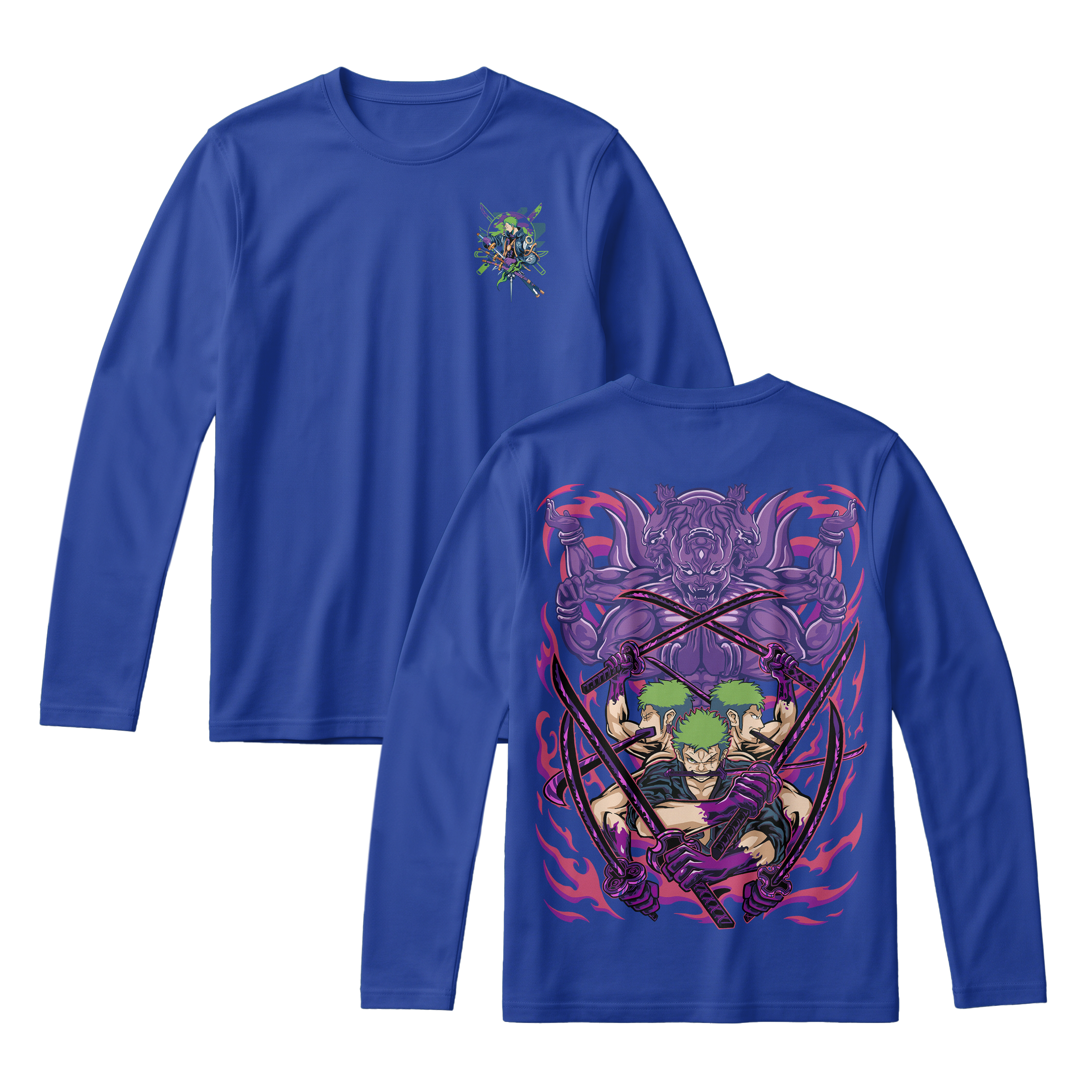 Anime One Piece Roronoa Zoro Long Sleeve Tee - RZM004
