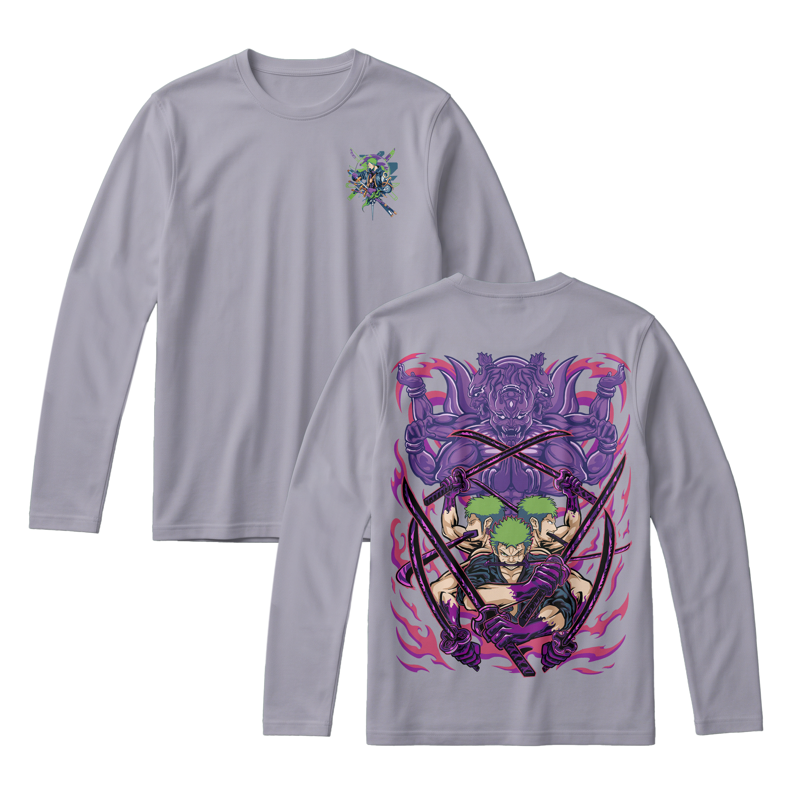 Anime One Piece Roronoa Zoro Long Sleeve Tee - RZM004