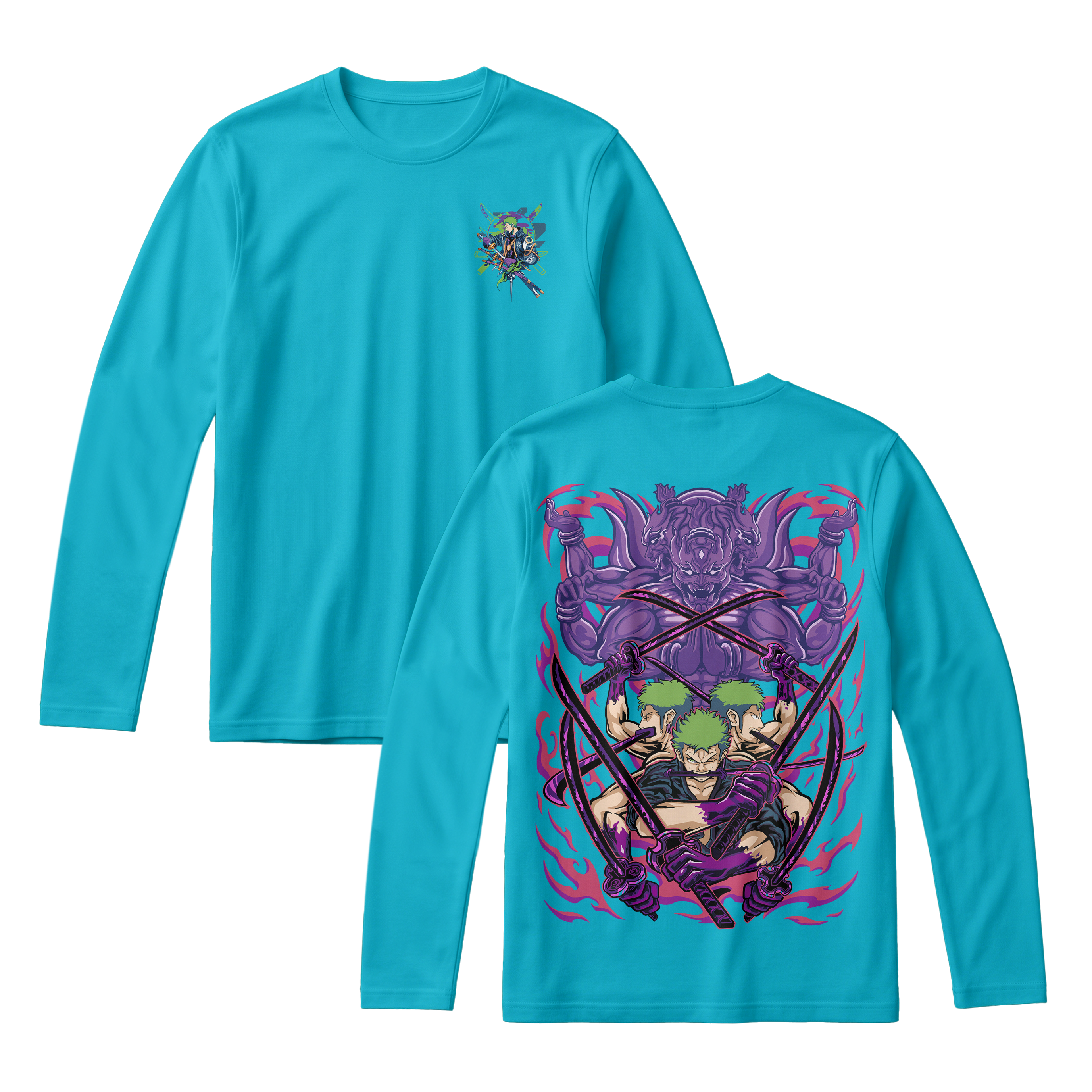 Anime One Piece Roronoa Zoro Long Sleeve Tee - RZM004