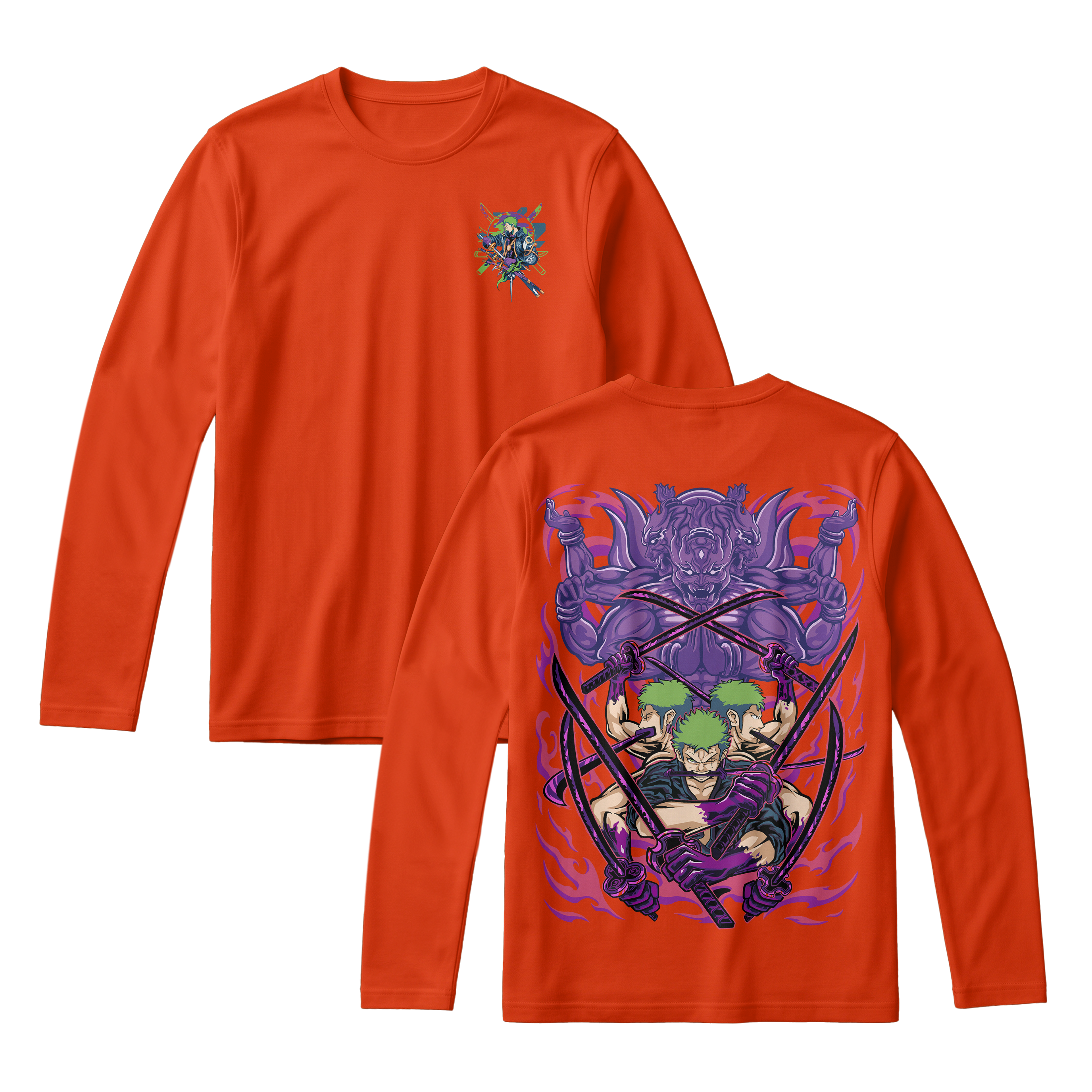 Anime One Piece Roronoa Zoro Long Sleeve Tee - RZM004