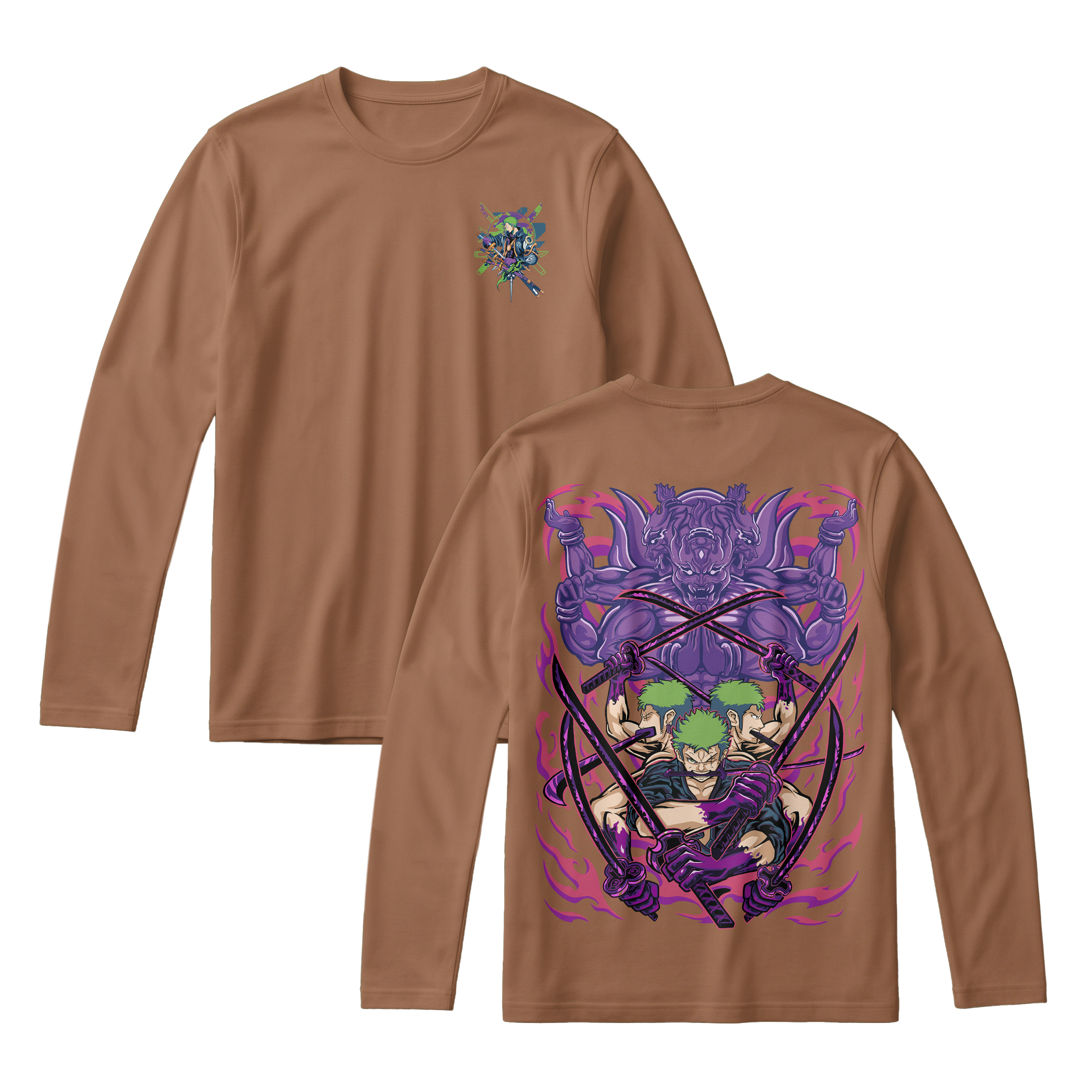 Anime One Piece Roronoa Zoro Long Sleeve Tee - RZM004