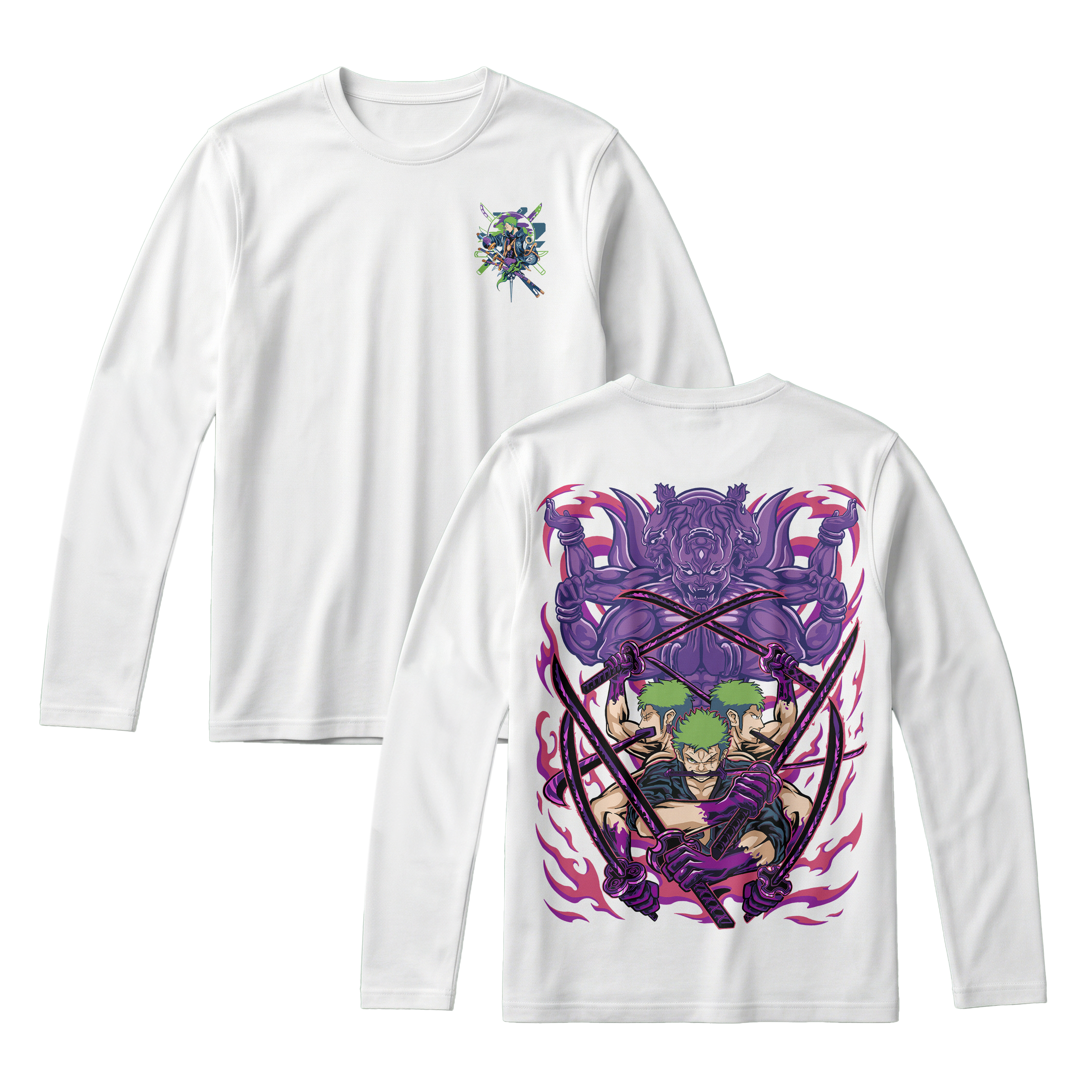 Anime One Piece Roronoa Zoro Long Sleeve Tee - RZM004