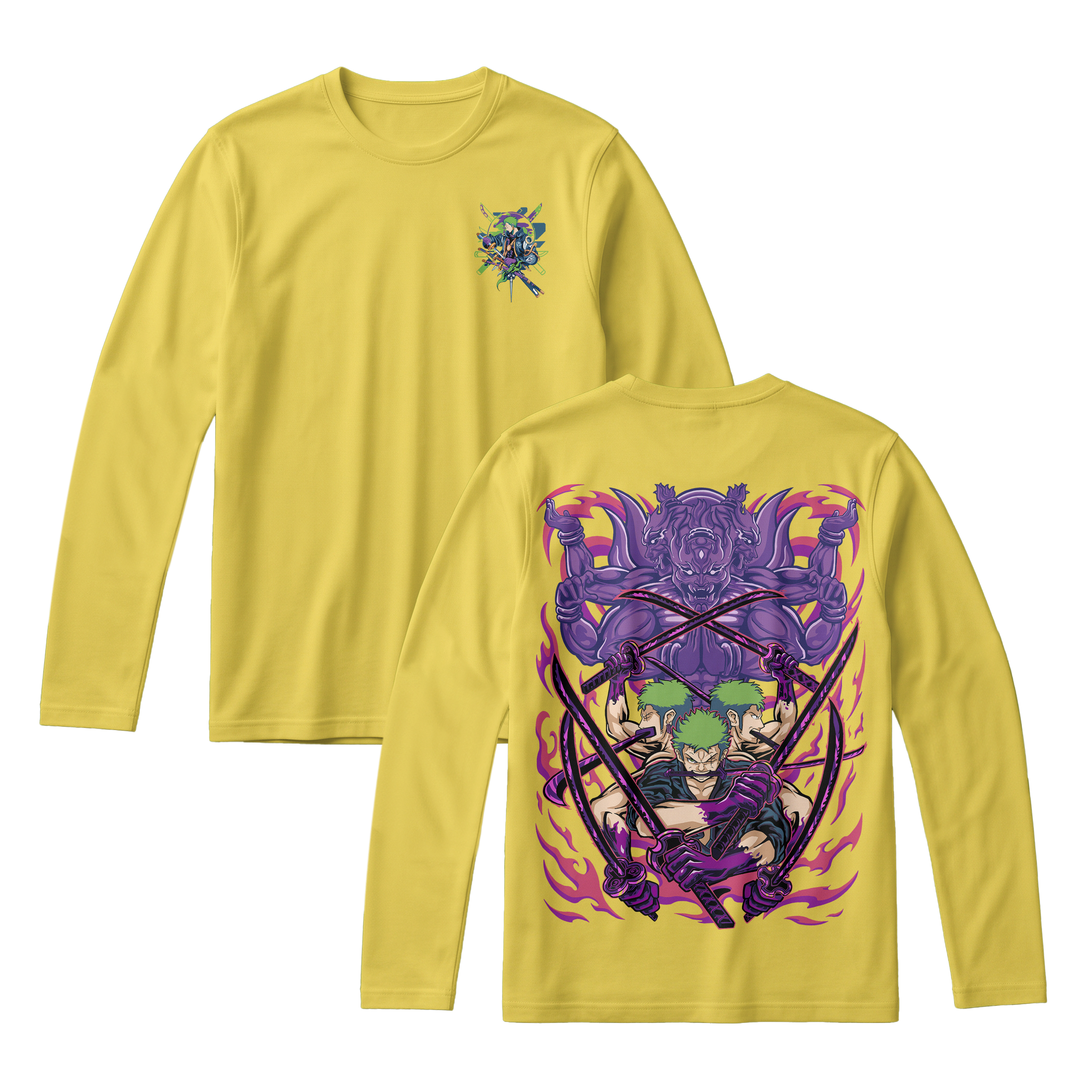 Anime One Piece Roronoa Zoro Long Sleeve Tee - RZM004