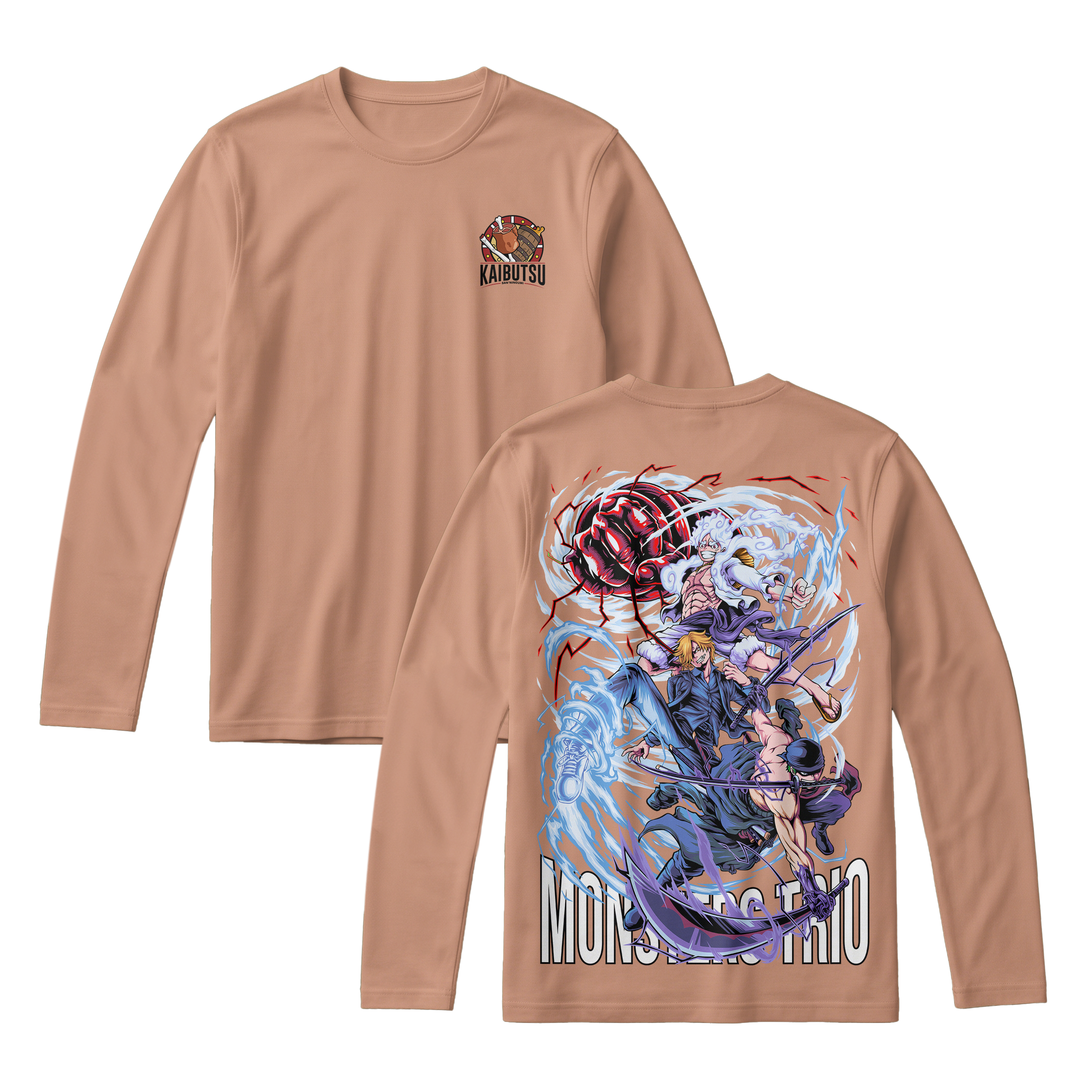 Anime One Piece Monster Trio Long Sleeve Tee - RZM009