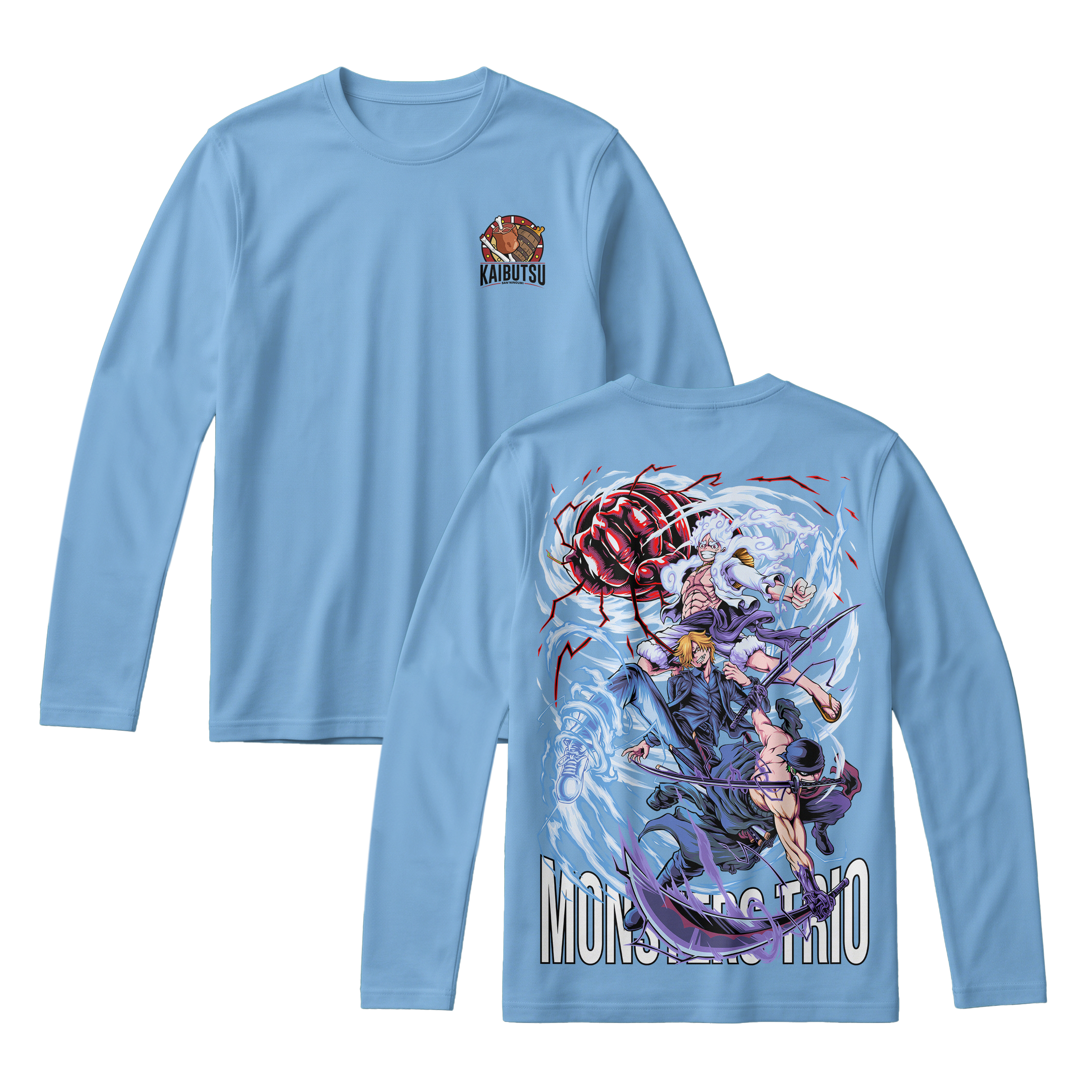 Anime One Piece Monster Trio Long Sleeve Tee - RZM009