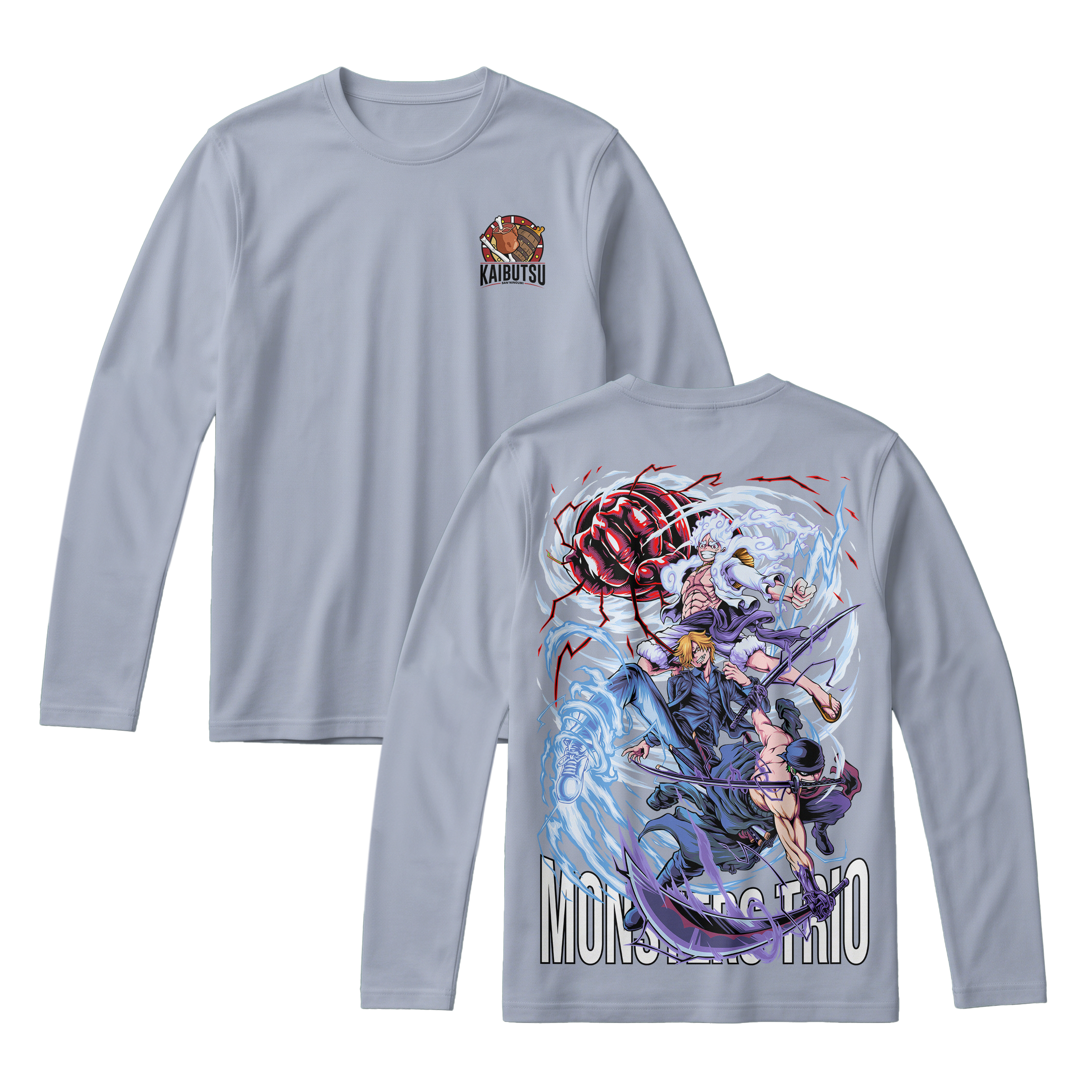 Anime One Piece Monster Trio Long Sleeve Tee - RZM009