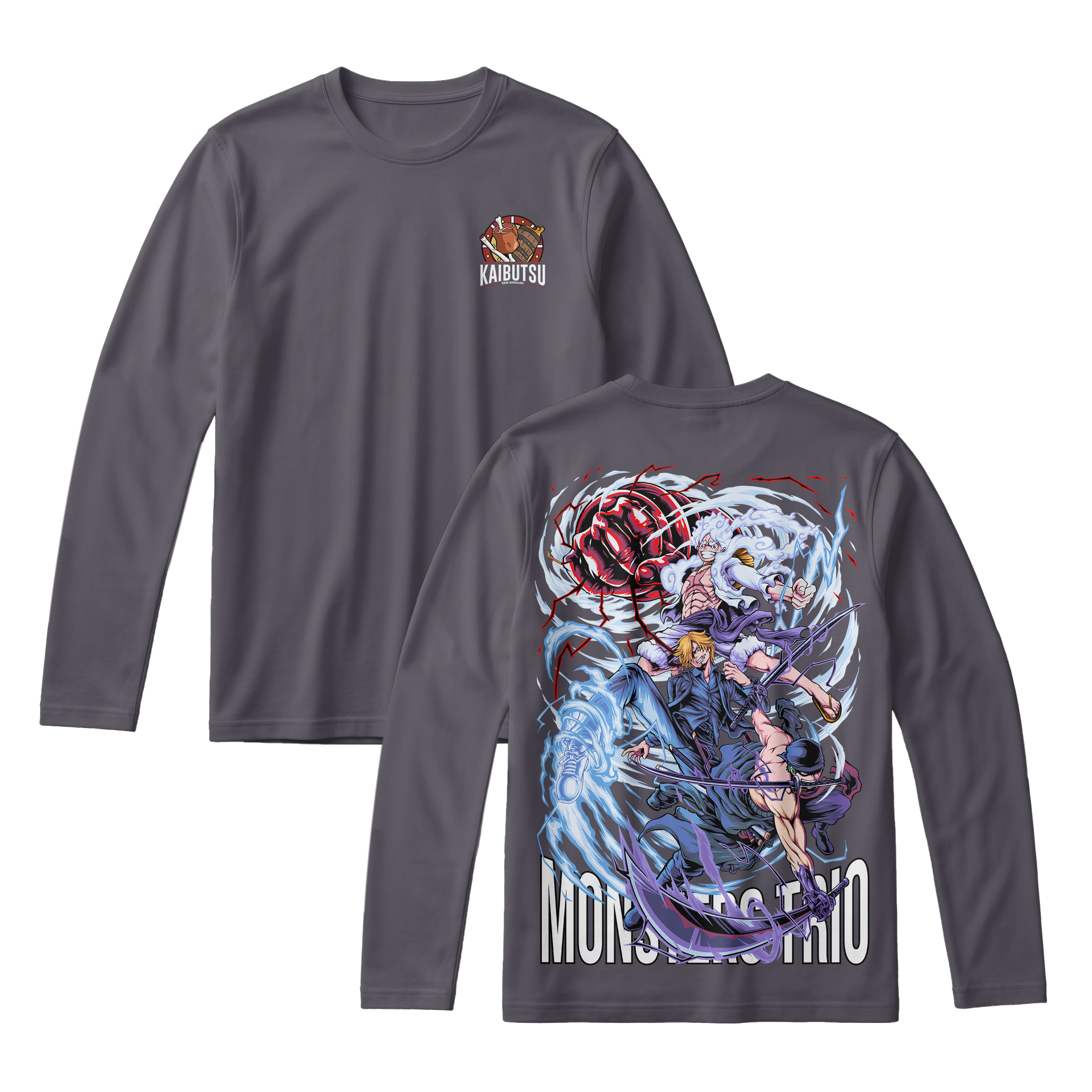 Anime One Piece Monster Trio Long Sleeve Tee - RZM009