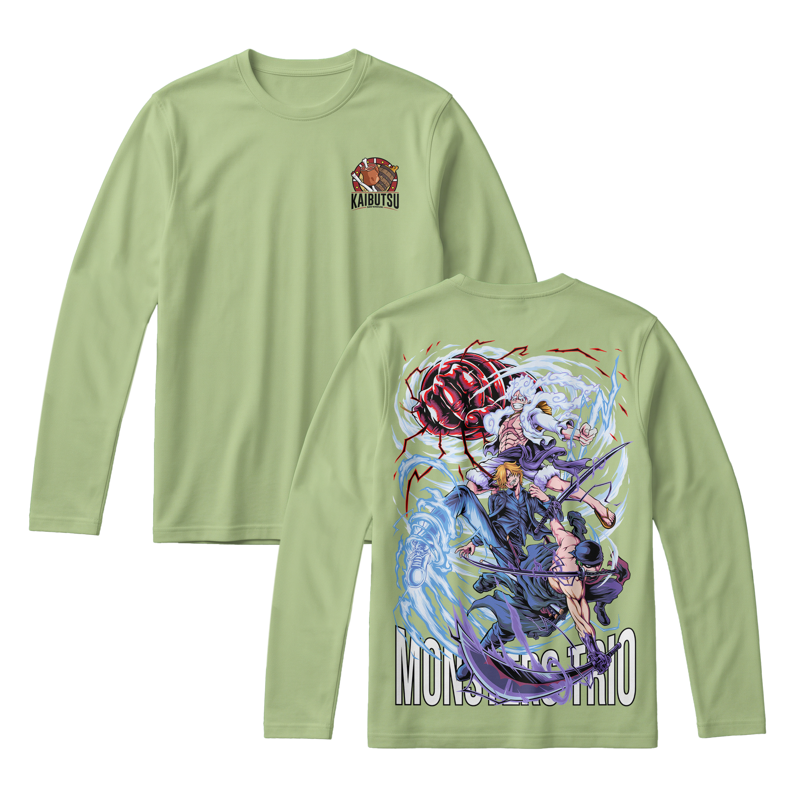 Anime One Piece Monster Trio Long Sleeve Tee - RZM009