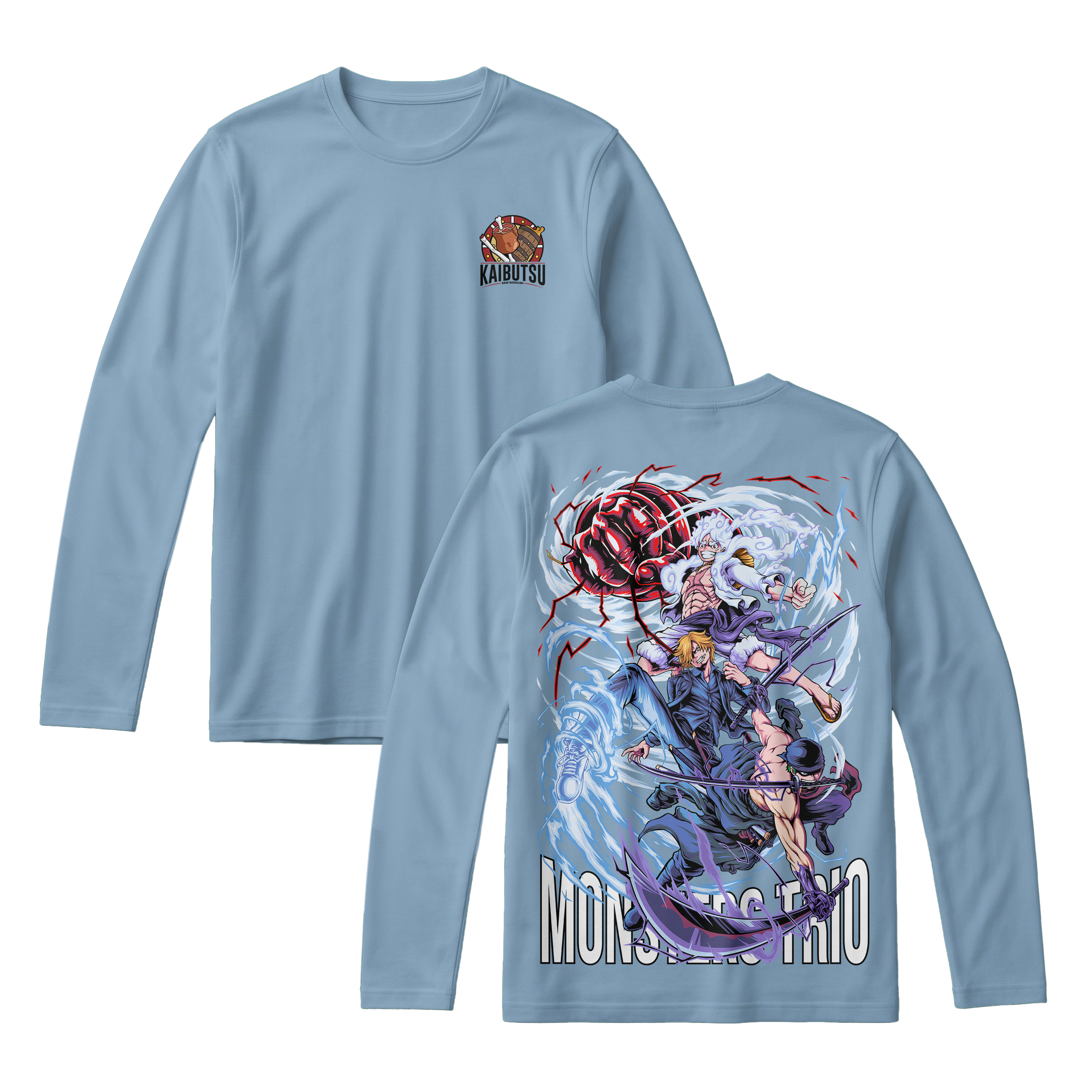Anime One Piece Monster Trio Long Sleeve Tee - RZM009