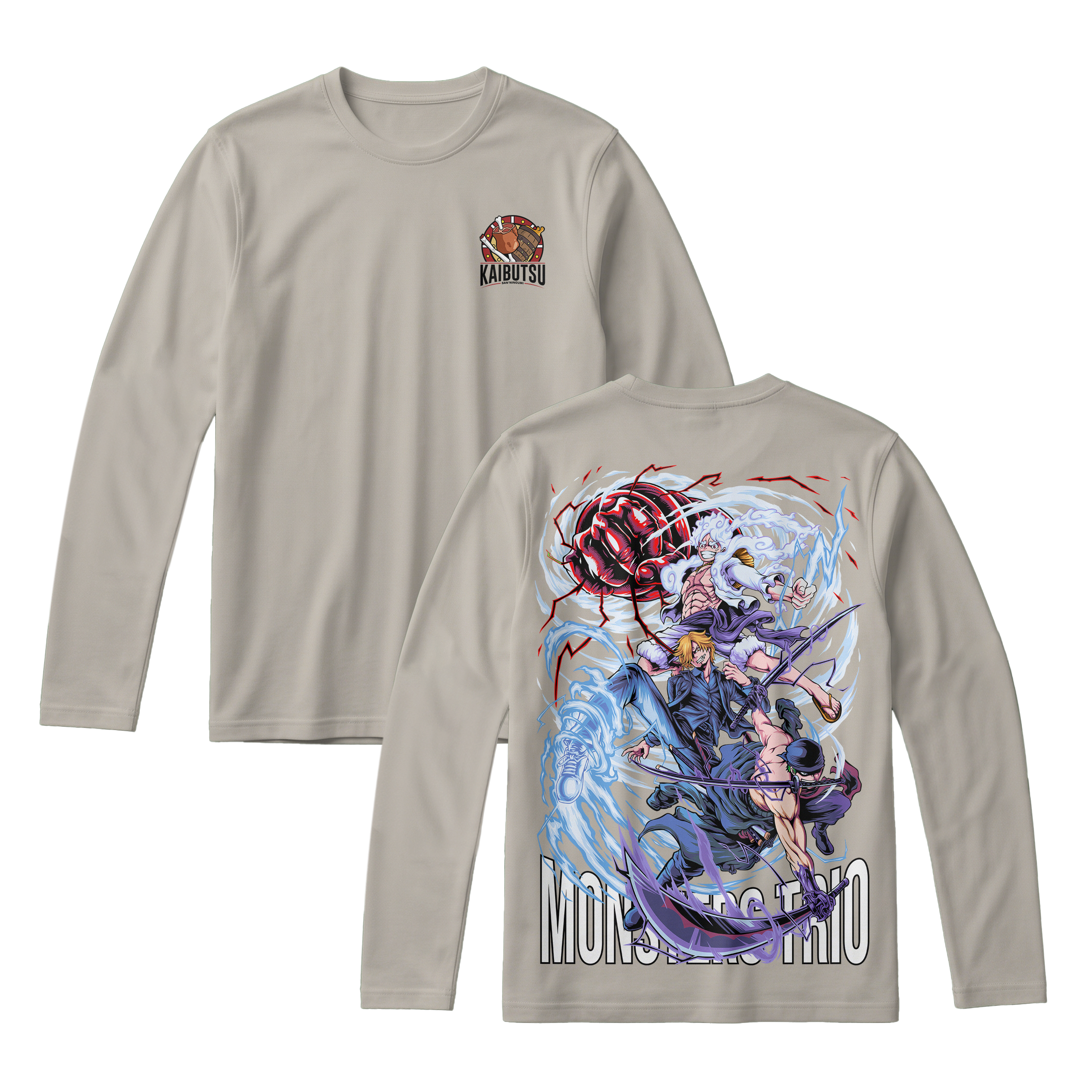Anime One Piece Monster Trio Long Sleeve Tee - RZM009