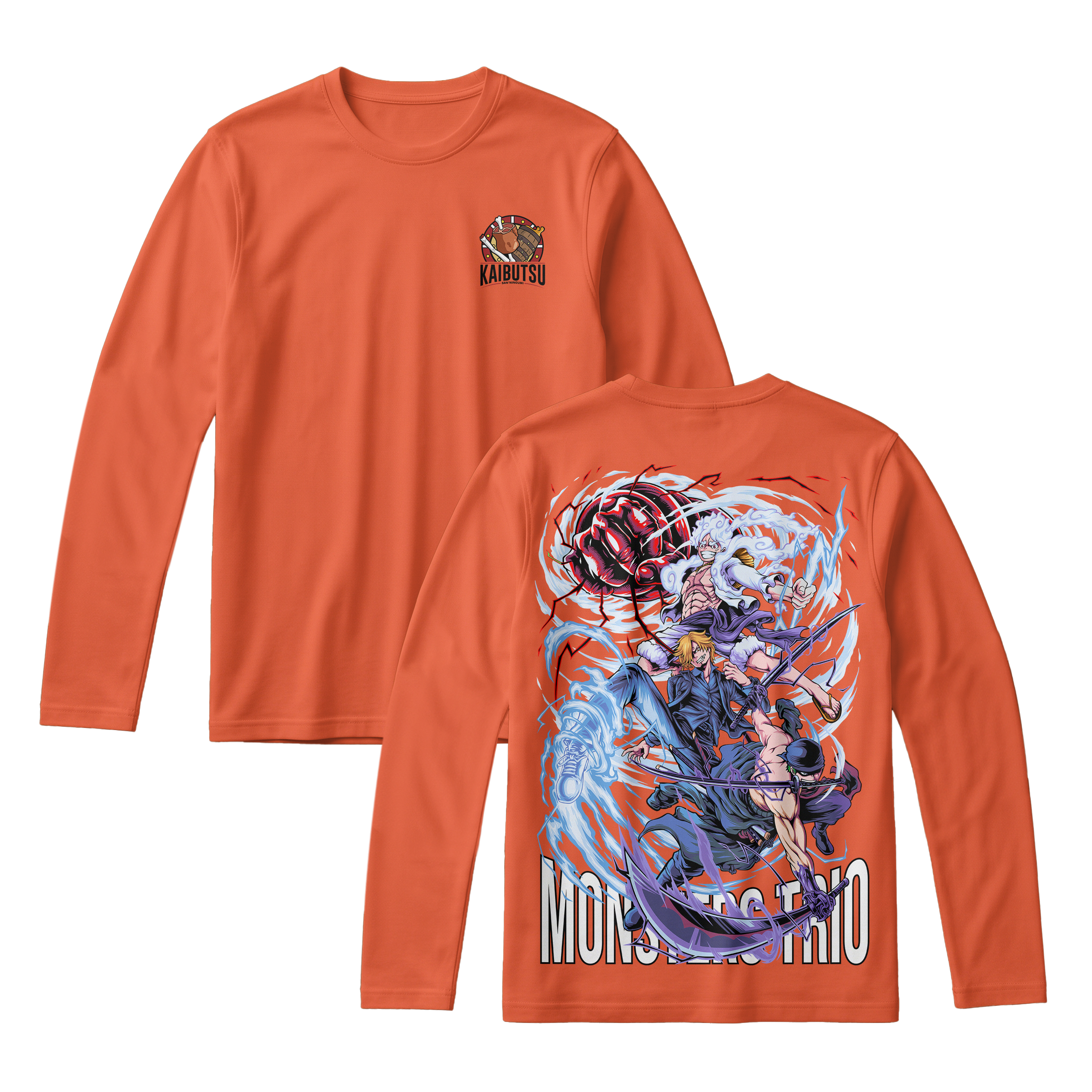 Anime One Piece Monster Trio Long Sleeve Tee - RZM009