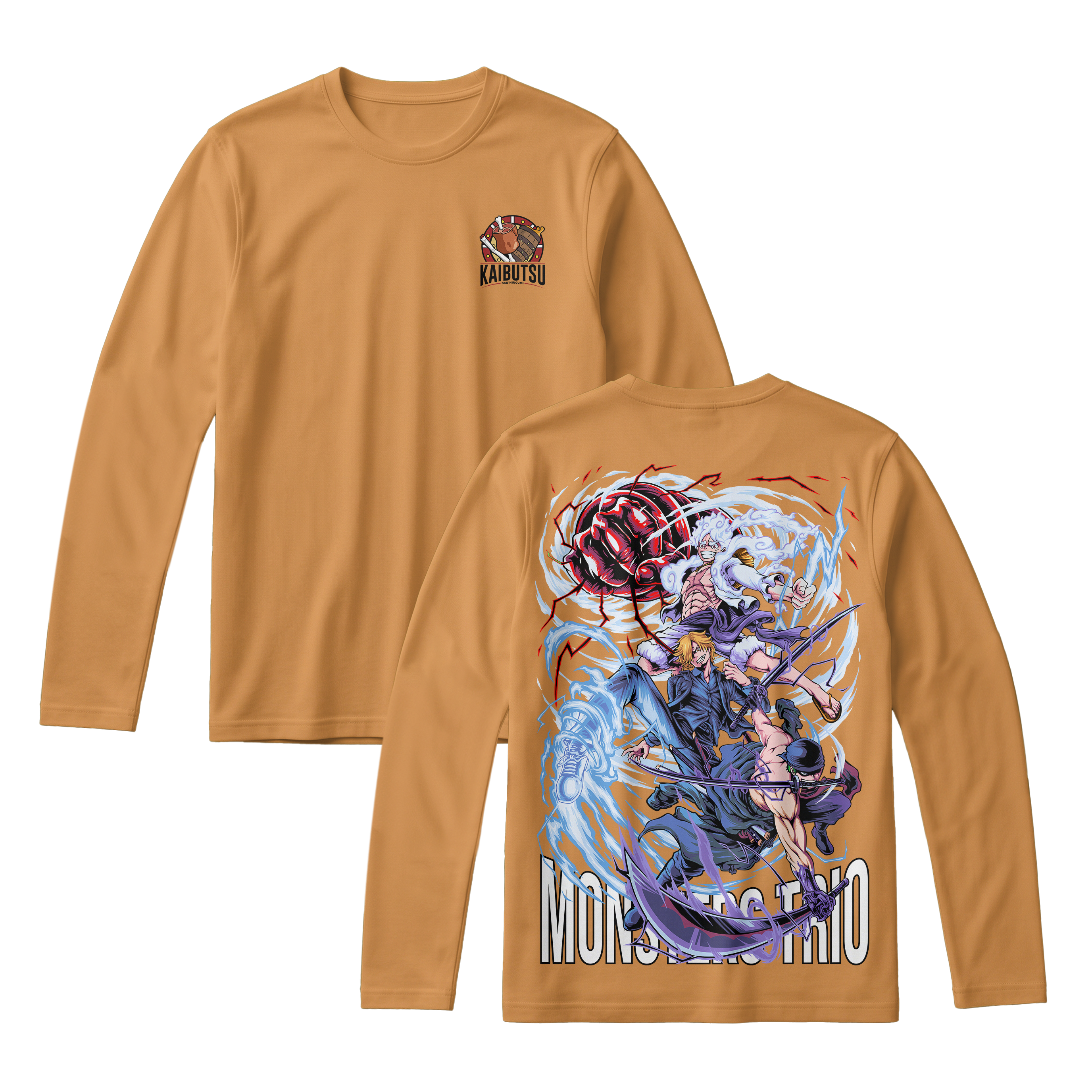 Anime One Piece Monster Trio Long Sleeve Tee - RZM009