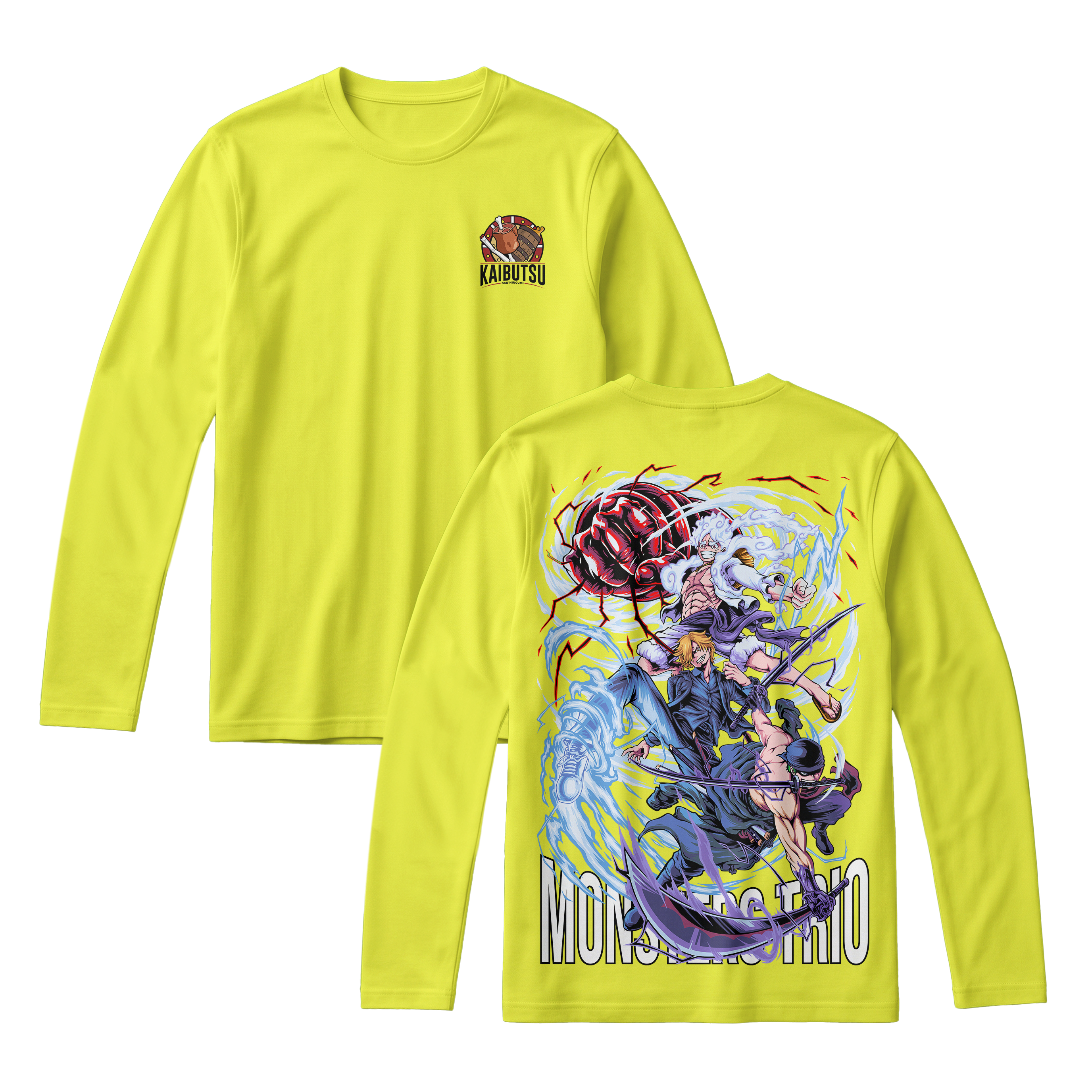 Anime One Piece Monster Trio Long Sleeve Tee - RZM009