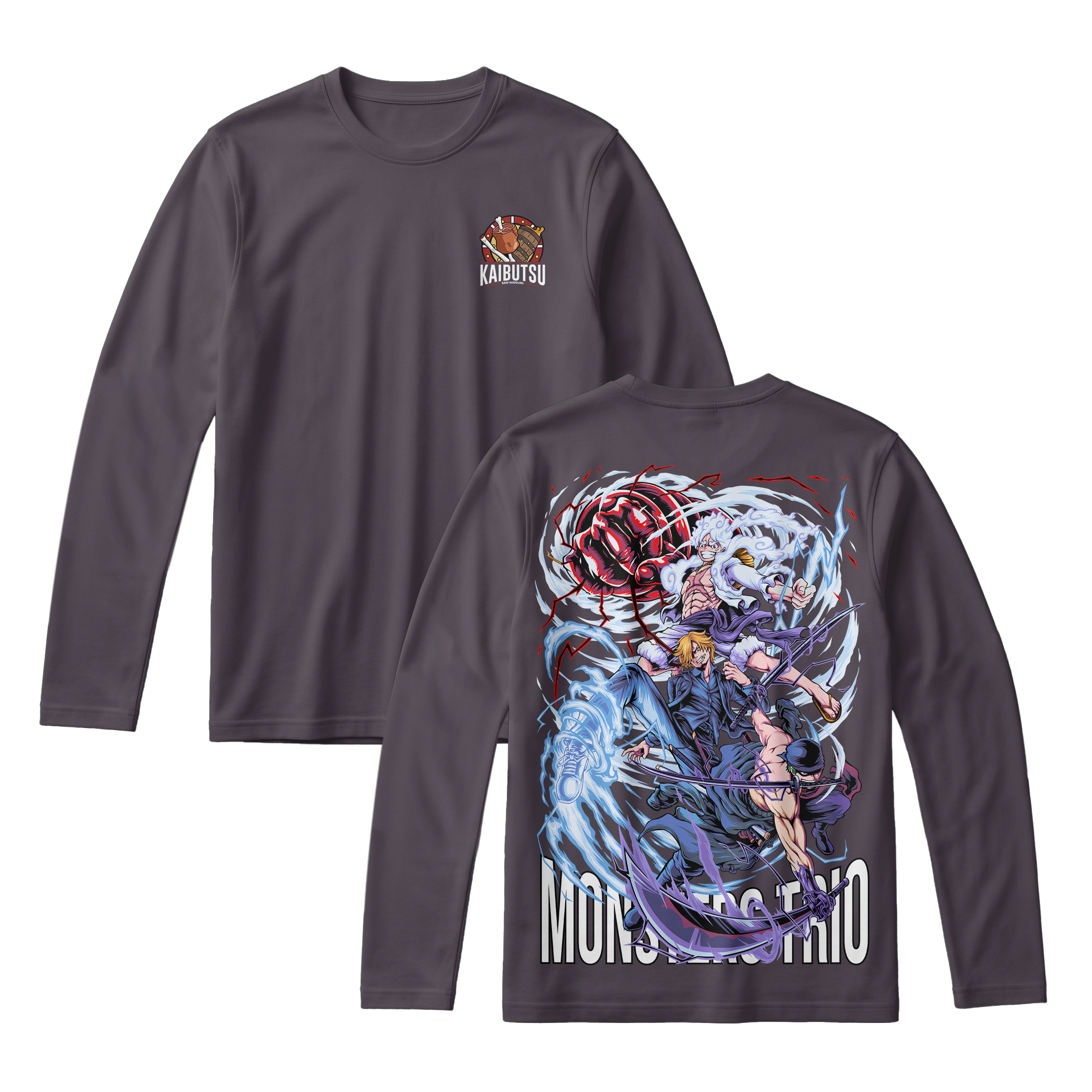 Anime One Piece Monster Trio Long Sleeve Tee - RZM009