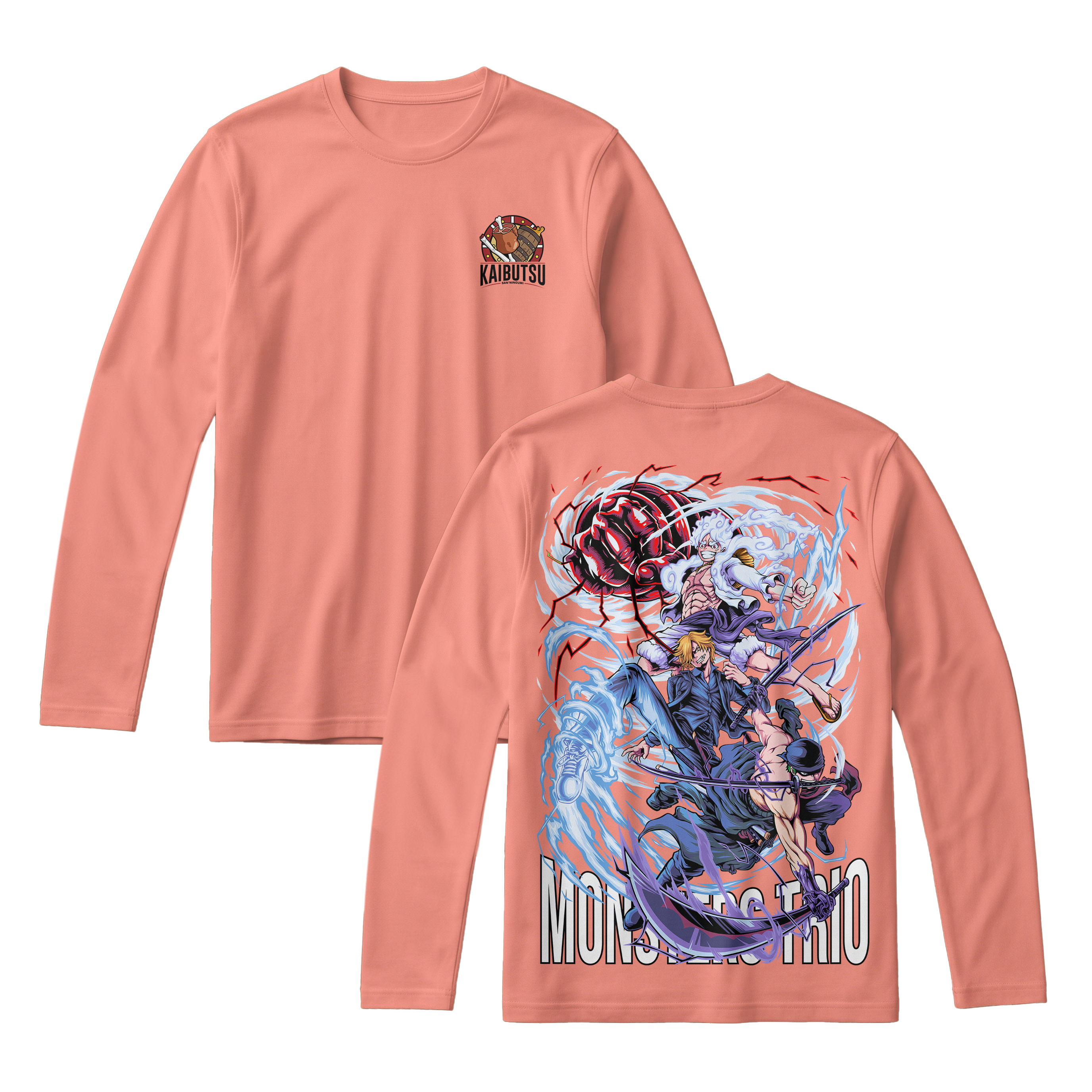 Anime One Piece Monster Trio Long Sleeve Tee - RZM009