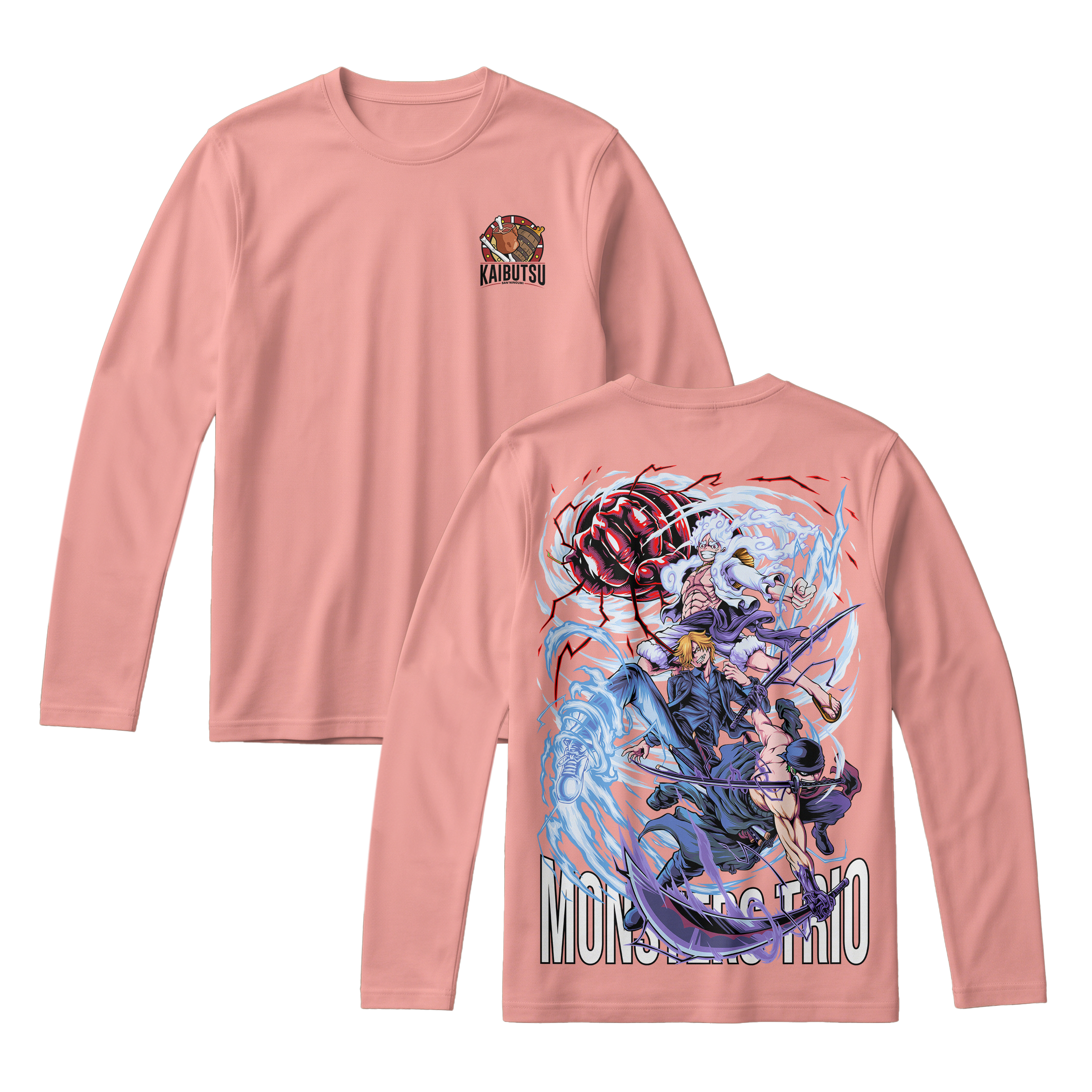 Anime One Piece Monster Trio Long Sleeve Tee - RZM009