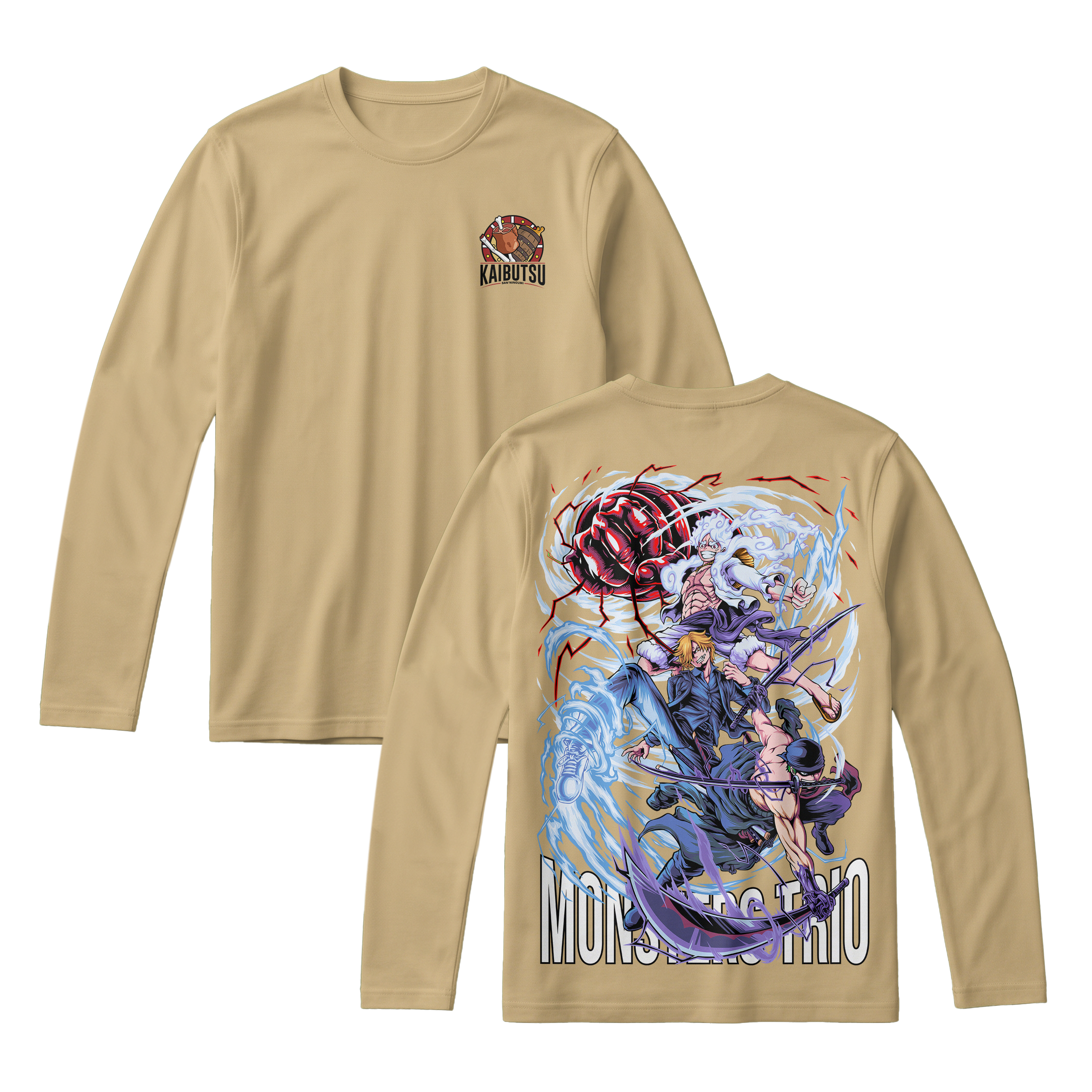 Anime One Piece Monster Trio Long Sleeve Tee - RZM009
