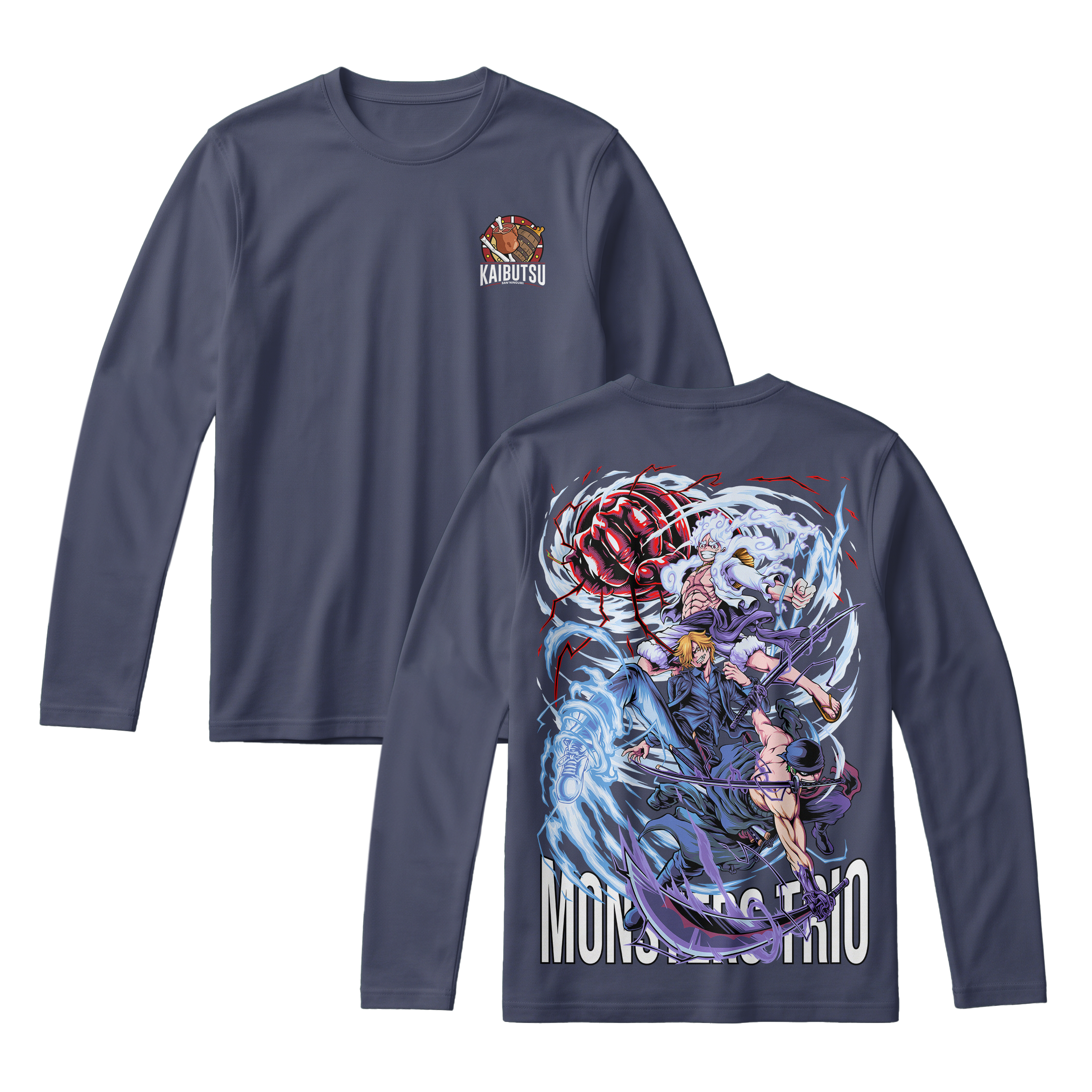 Anime One Piece Monster Trio Long Sleeve Tee - RZM009