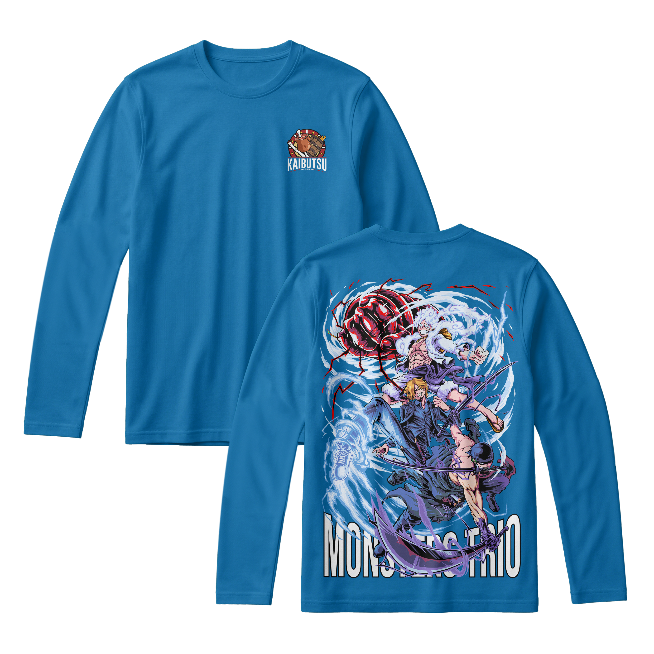 Anime One Piece Monster Trio Long Sleeve Tee - RZM009
