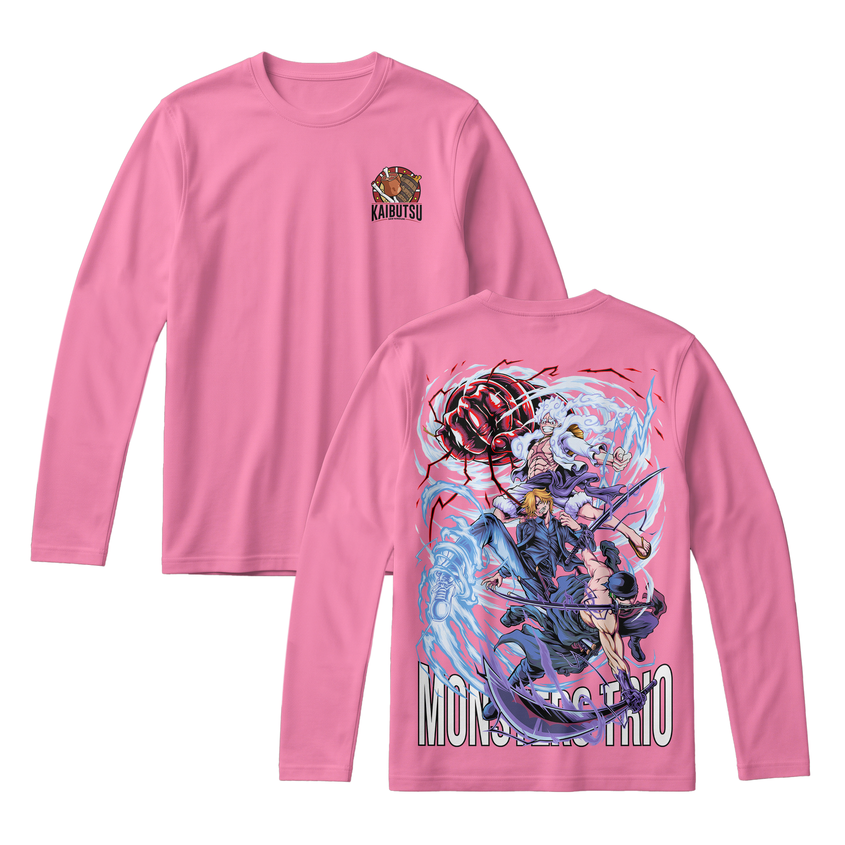 Anime One Piece Monster Trio Long Sleeve Tee - RZM009