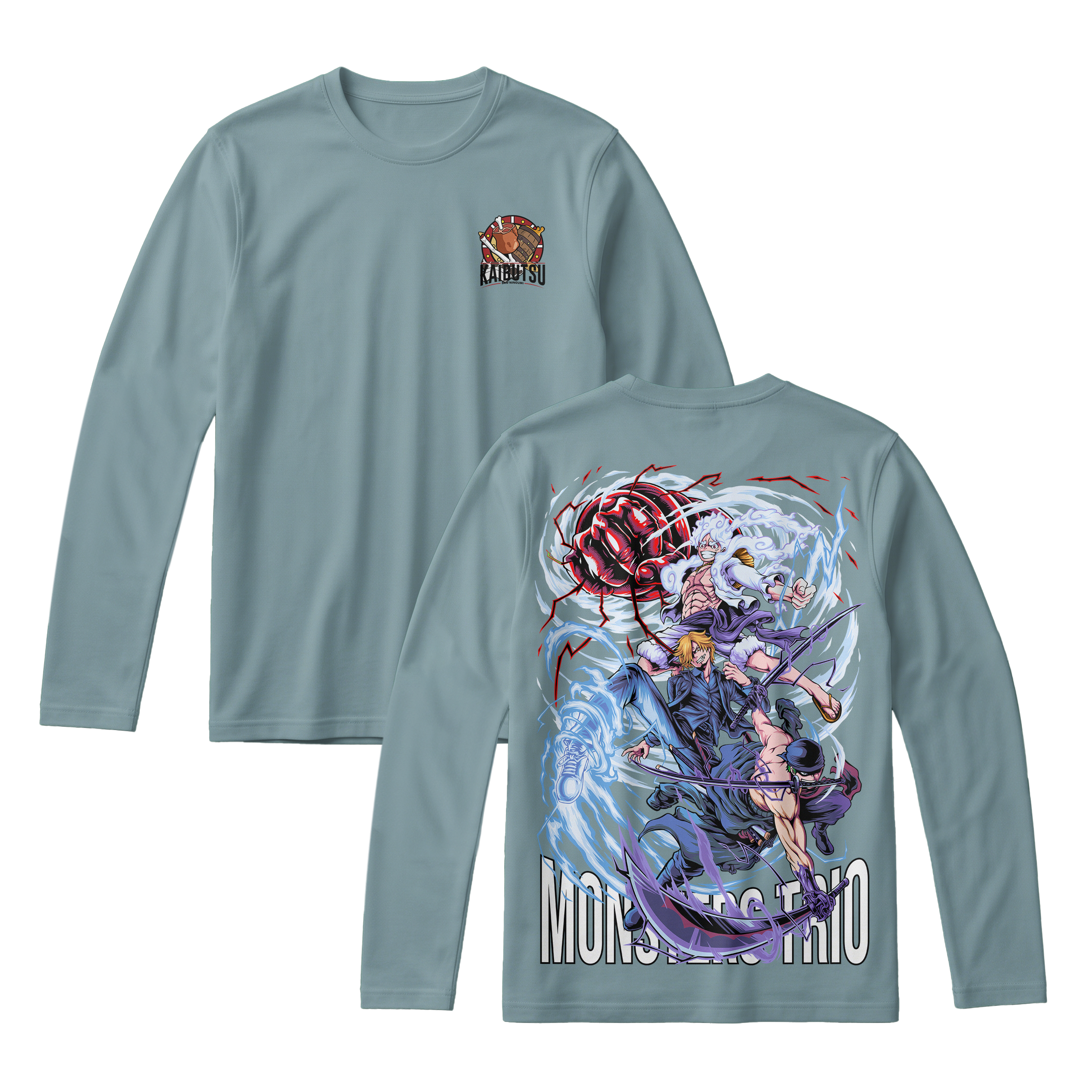 Anime One Piece Monster Trio Long Sleeve Tee - RZM009