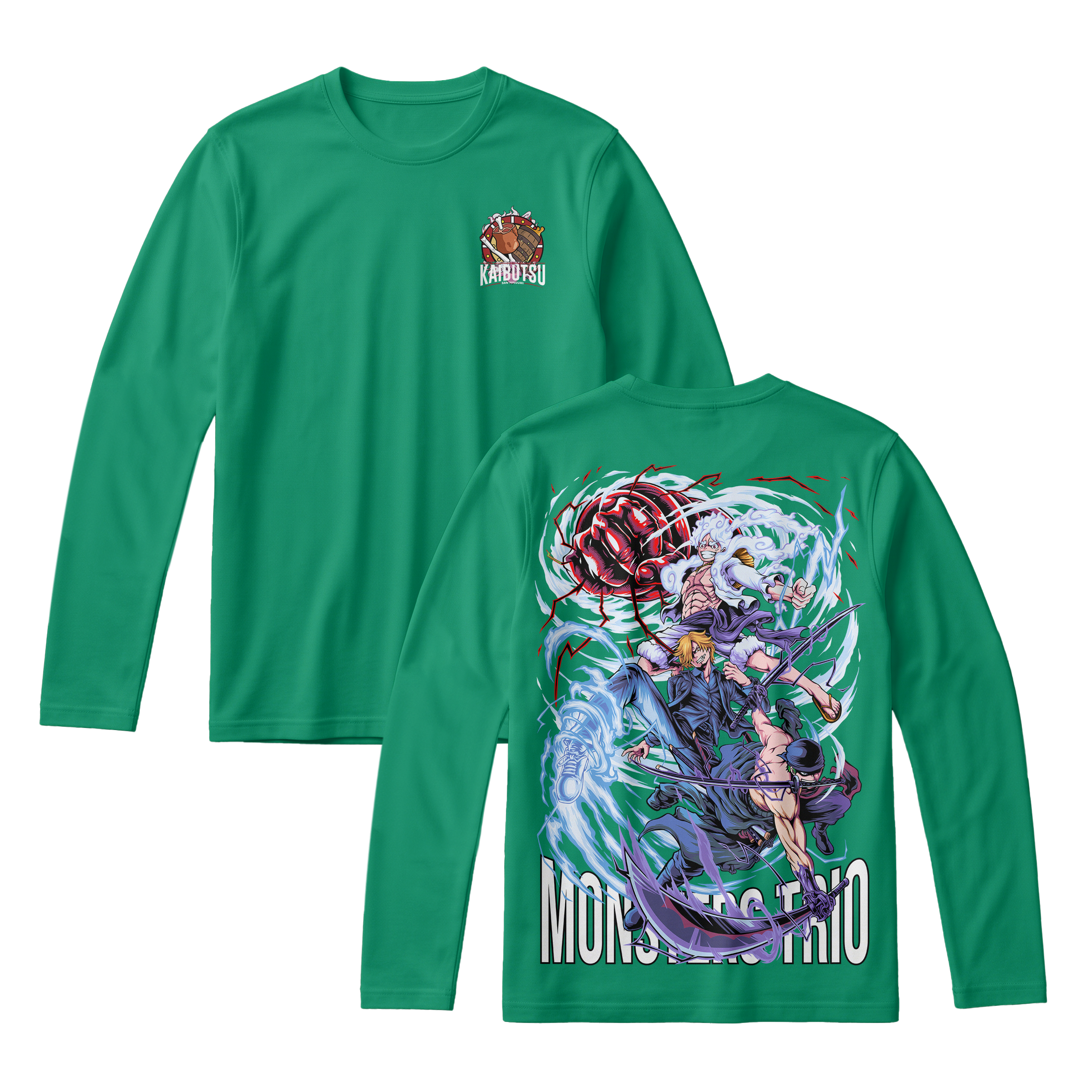Anime One Piece Monster Trio Long Sleeve Tee - RZM009