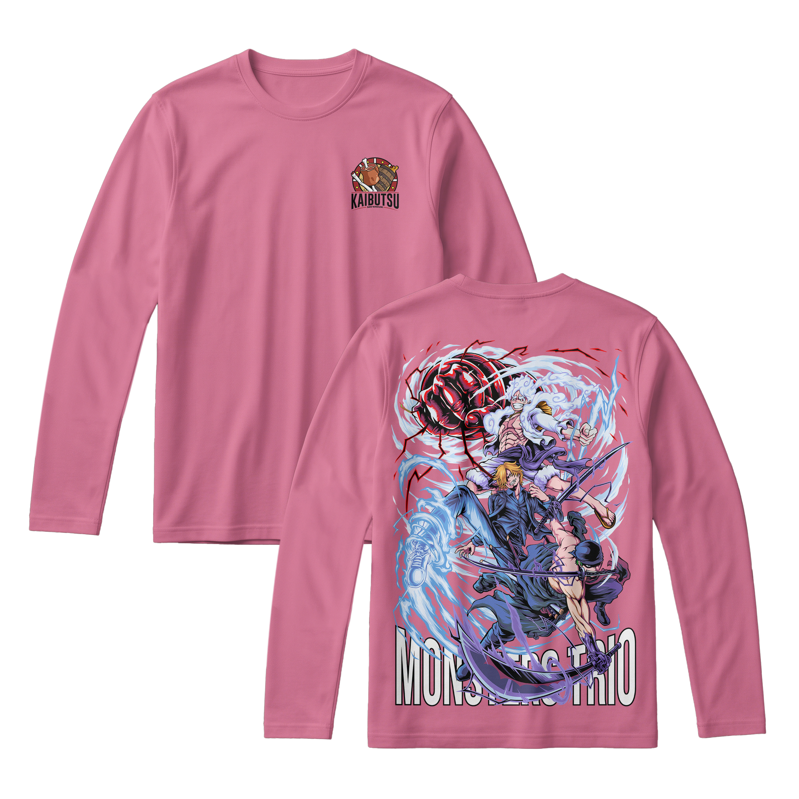 Anime One Piece Monster Trio Long Sleeve Tee - RZM009