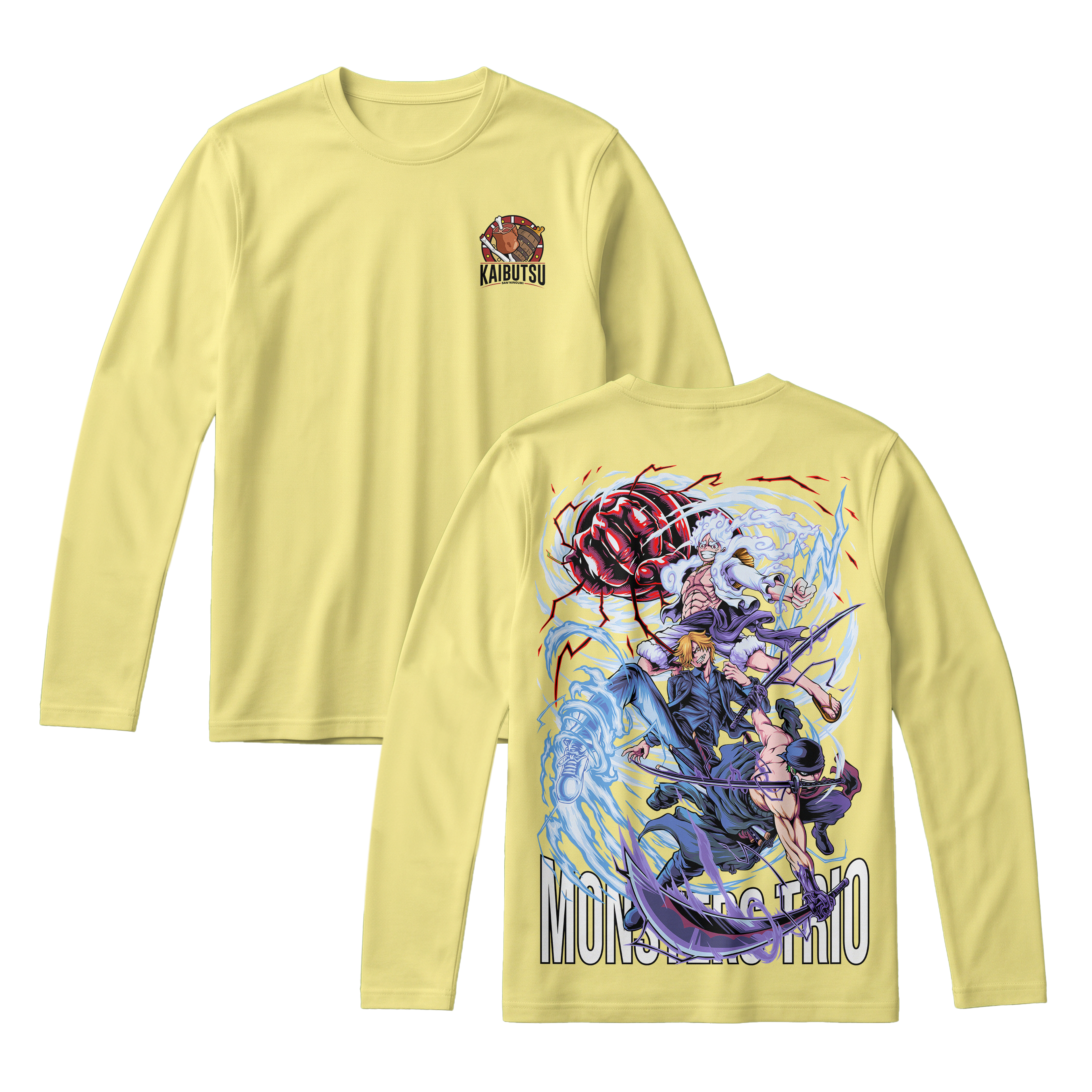 Anime One Piece Monster Trio Long Sleeve Tee - RZM009