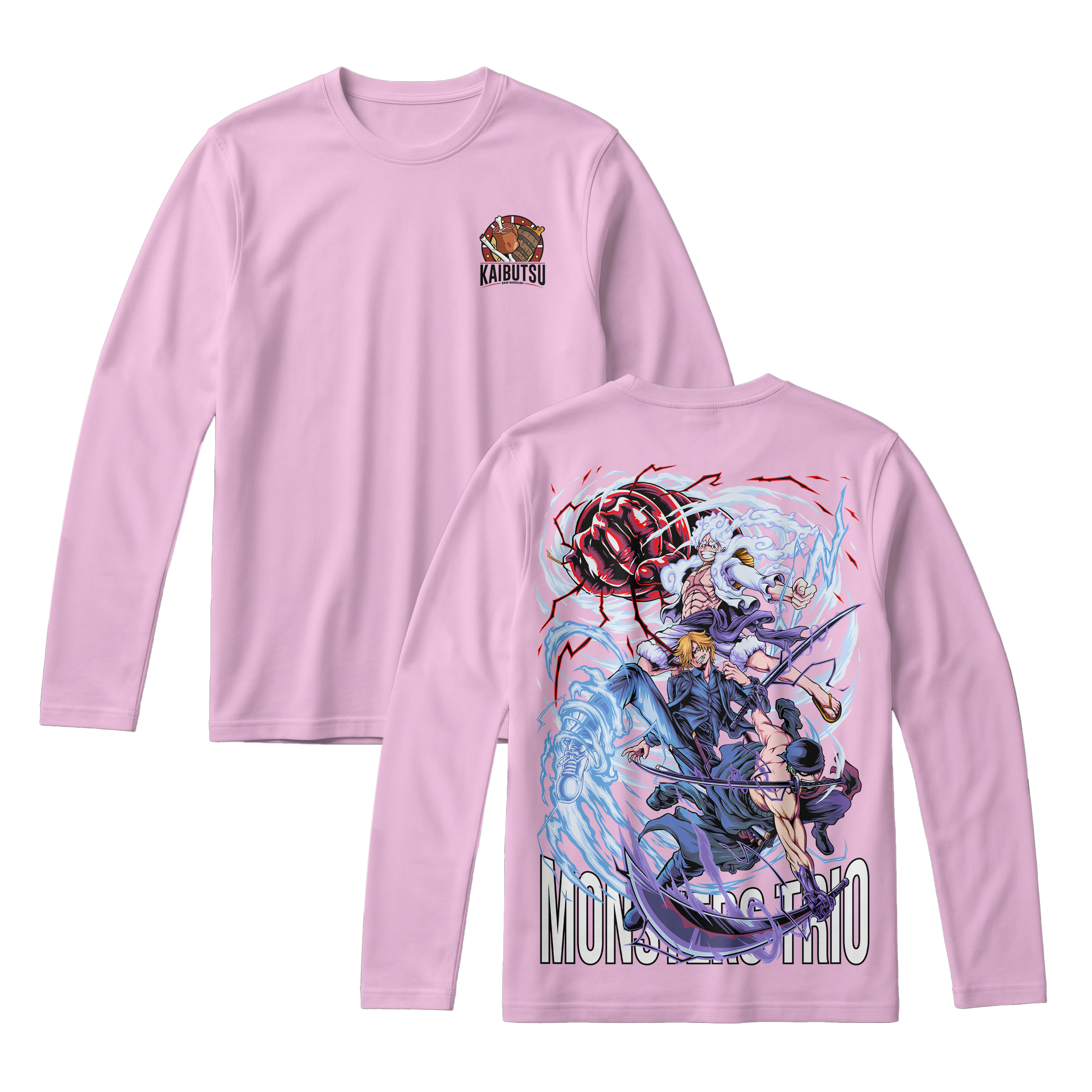 Anime One Piece Monster Trio Long Sleeve Tee - RZM009
