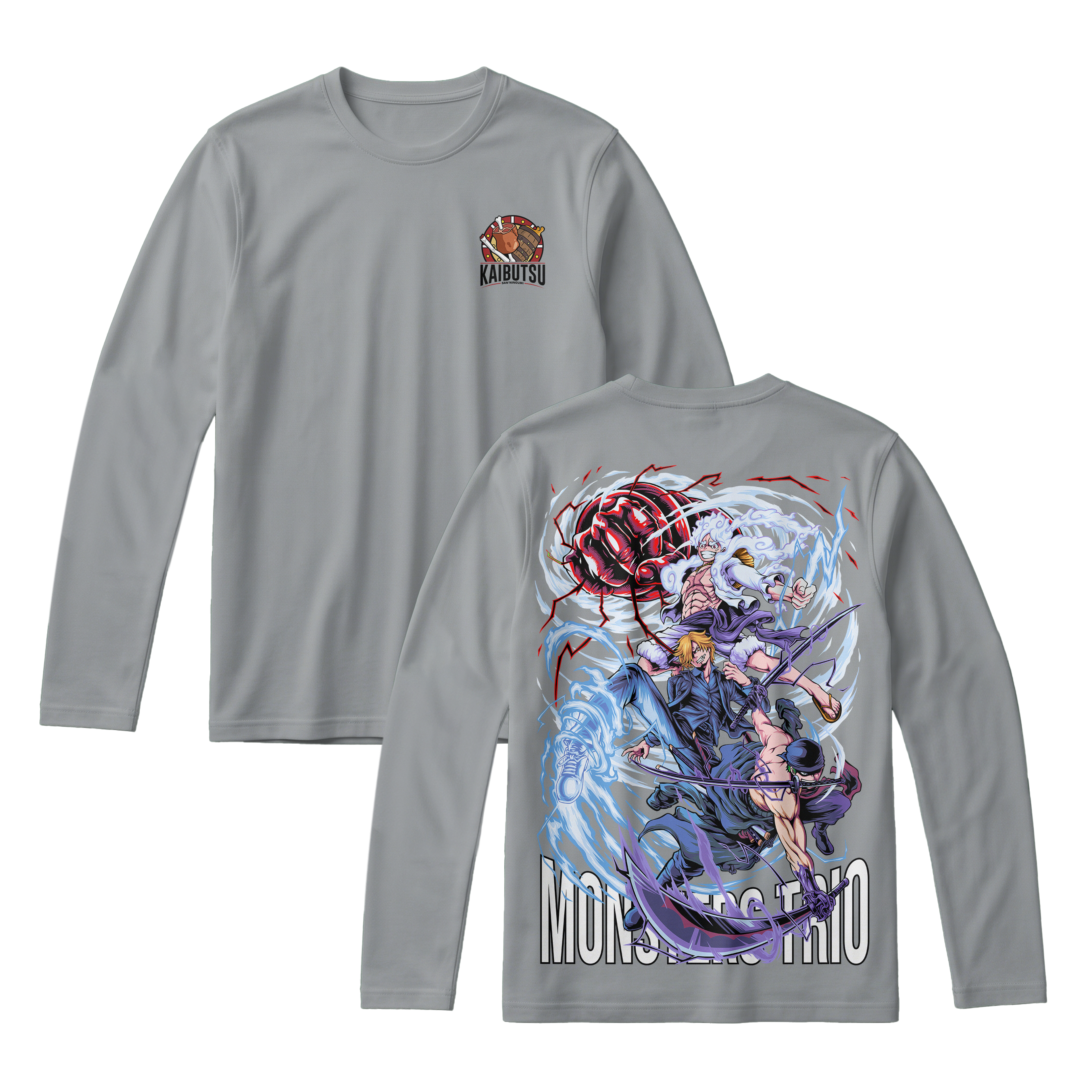 Anime One Piece Monster Trio Long Sleeve Tee - RZM009