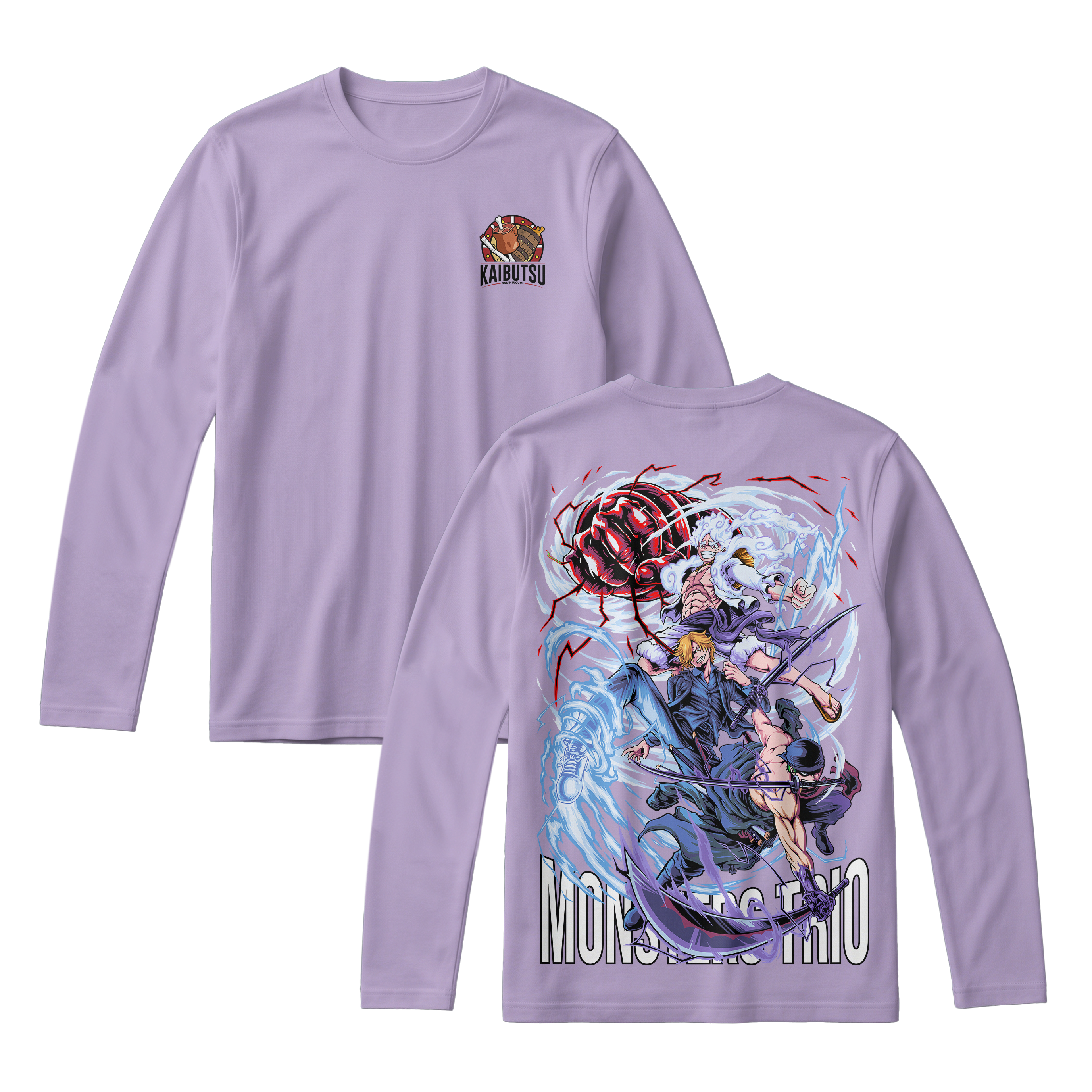 Anime One Piece Monster Trio Long Sleeve Tee - RZM009