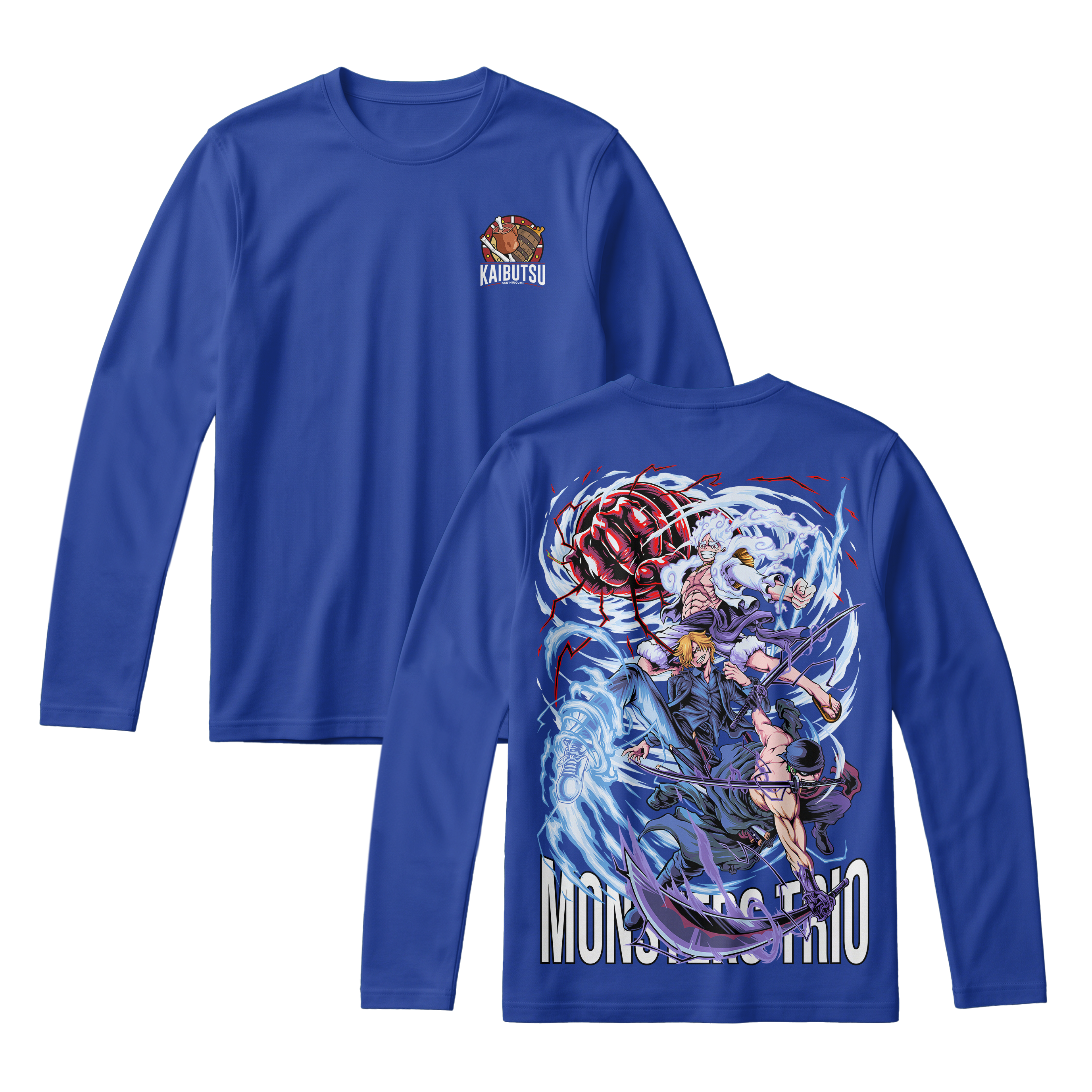 Anime One Piece Monster Trio Long Sleeve Tee - RZM009