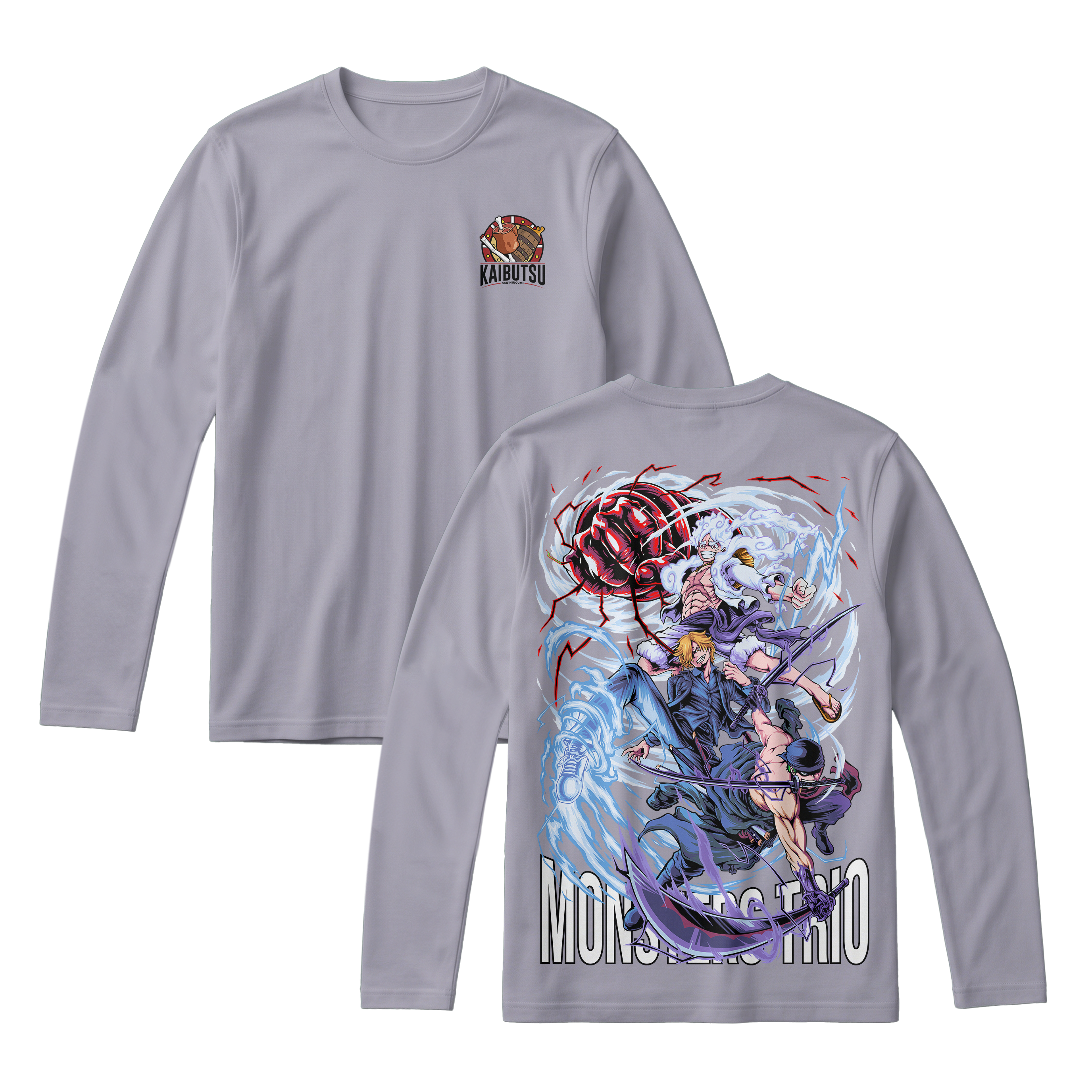 Anime One Piece Monster Trio Long Sleeve Tee - RZM009