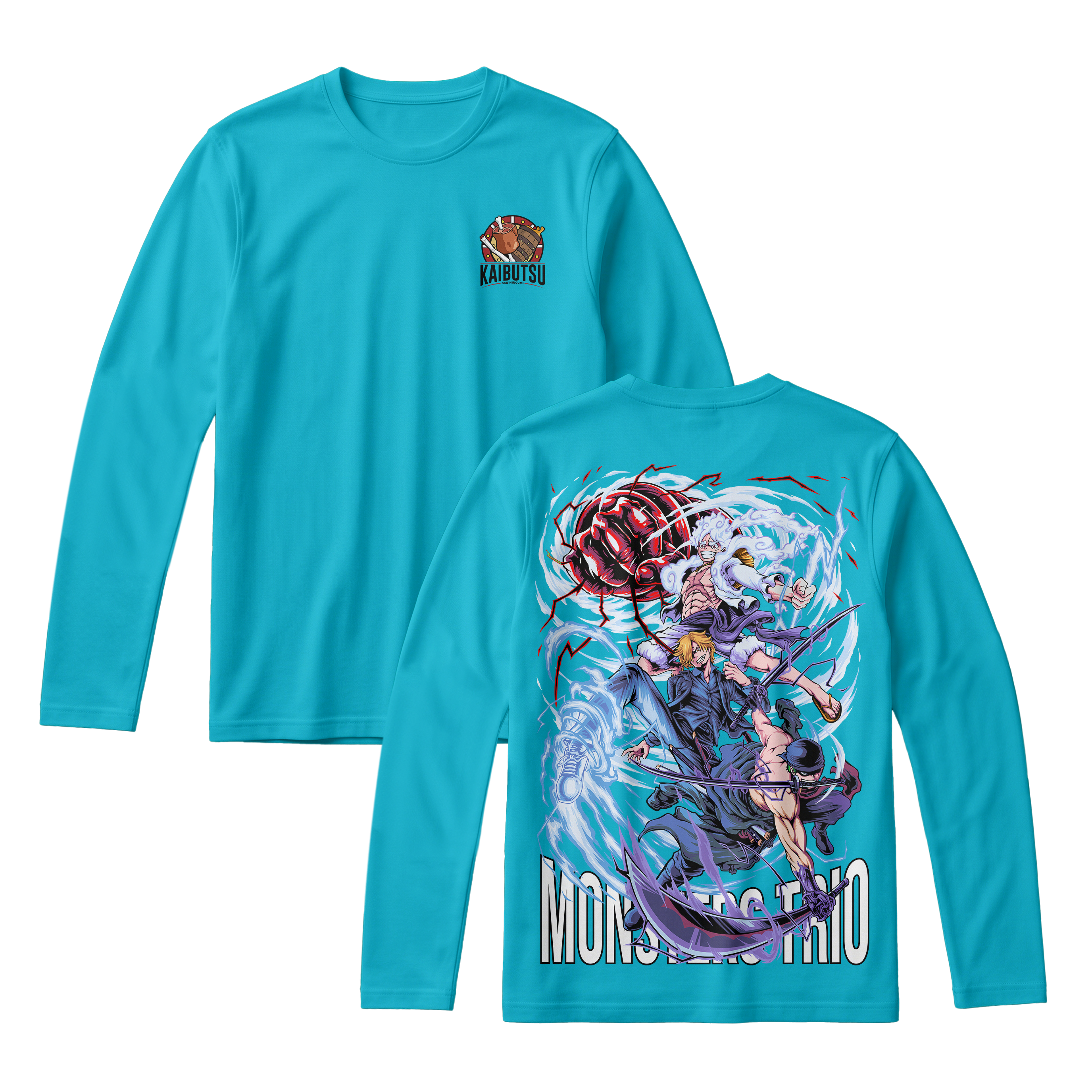 Anime One Piece Monster Trio Long Sleeve Tee - RZM009