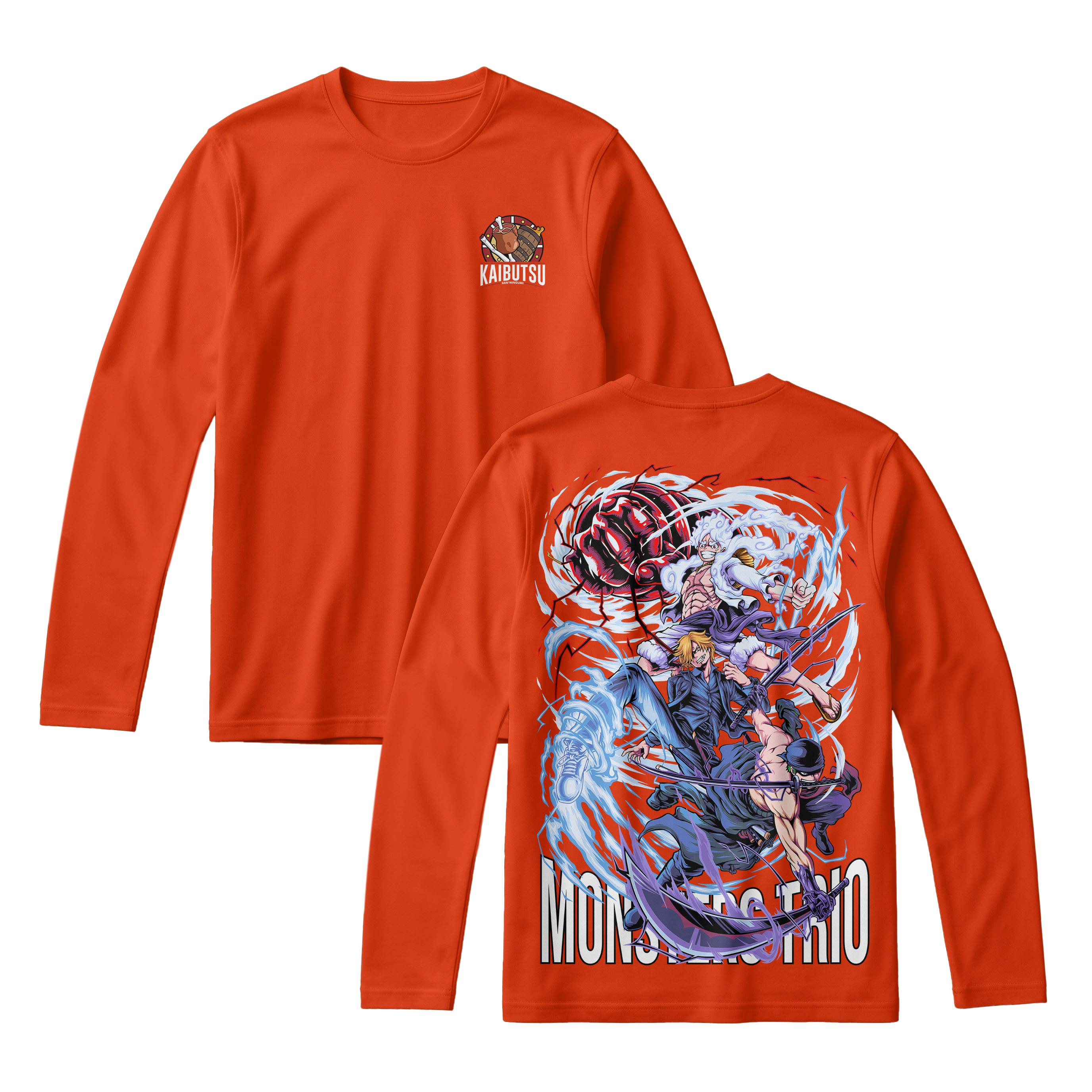 Anime One Piece Monster Trio Long Sleeve Tee - RZM009